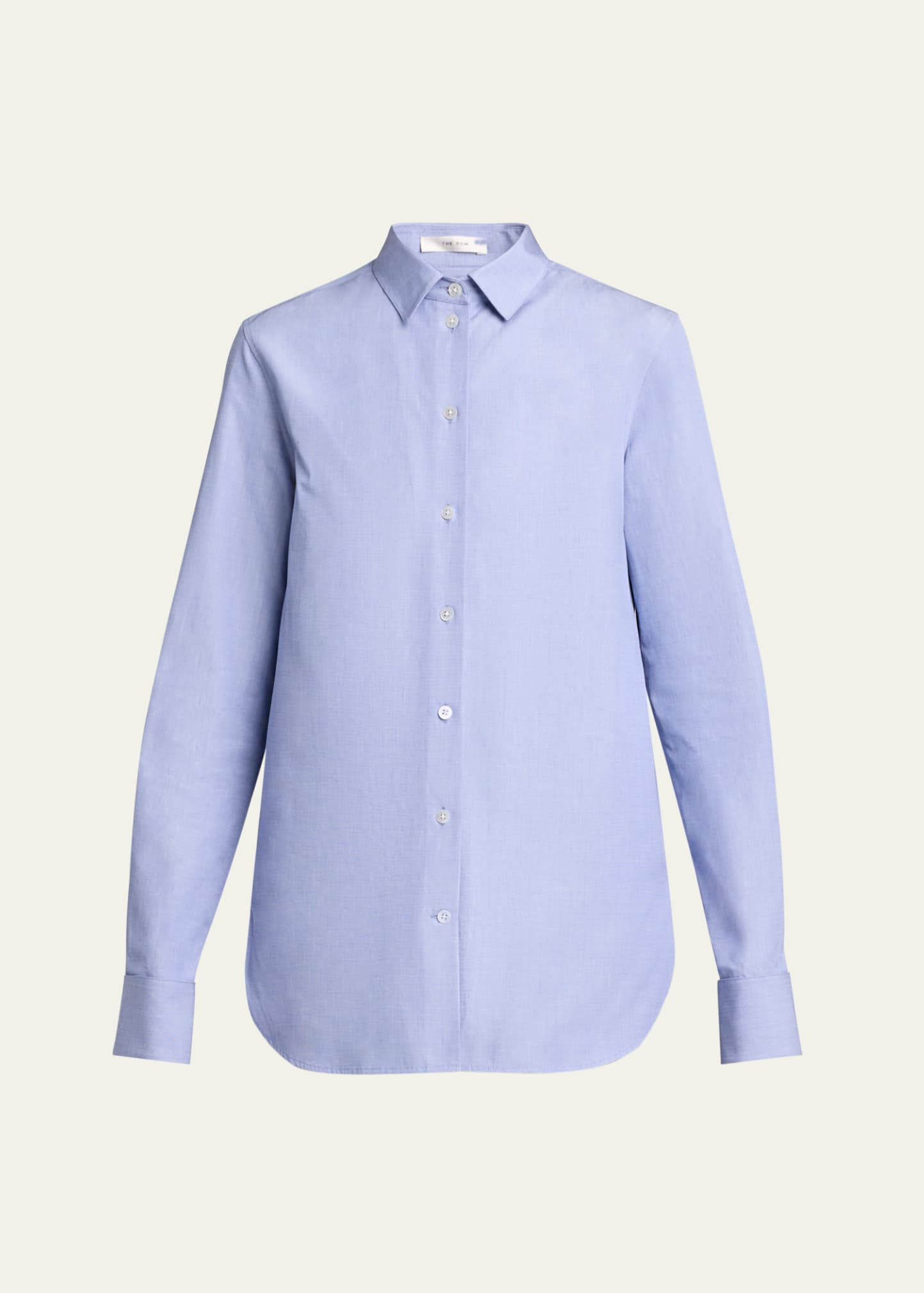 The Row Metis Cotton Button-down Shirt In Steel Blue