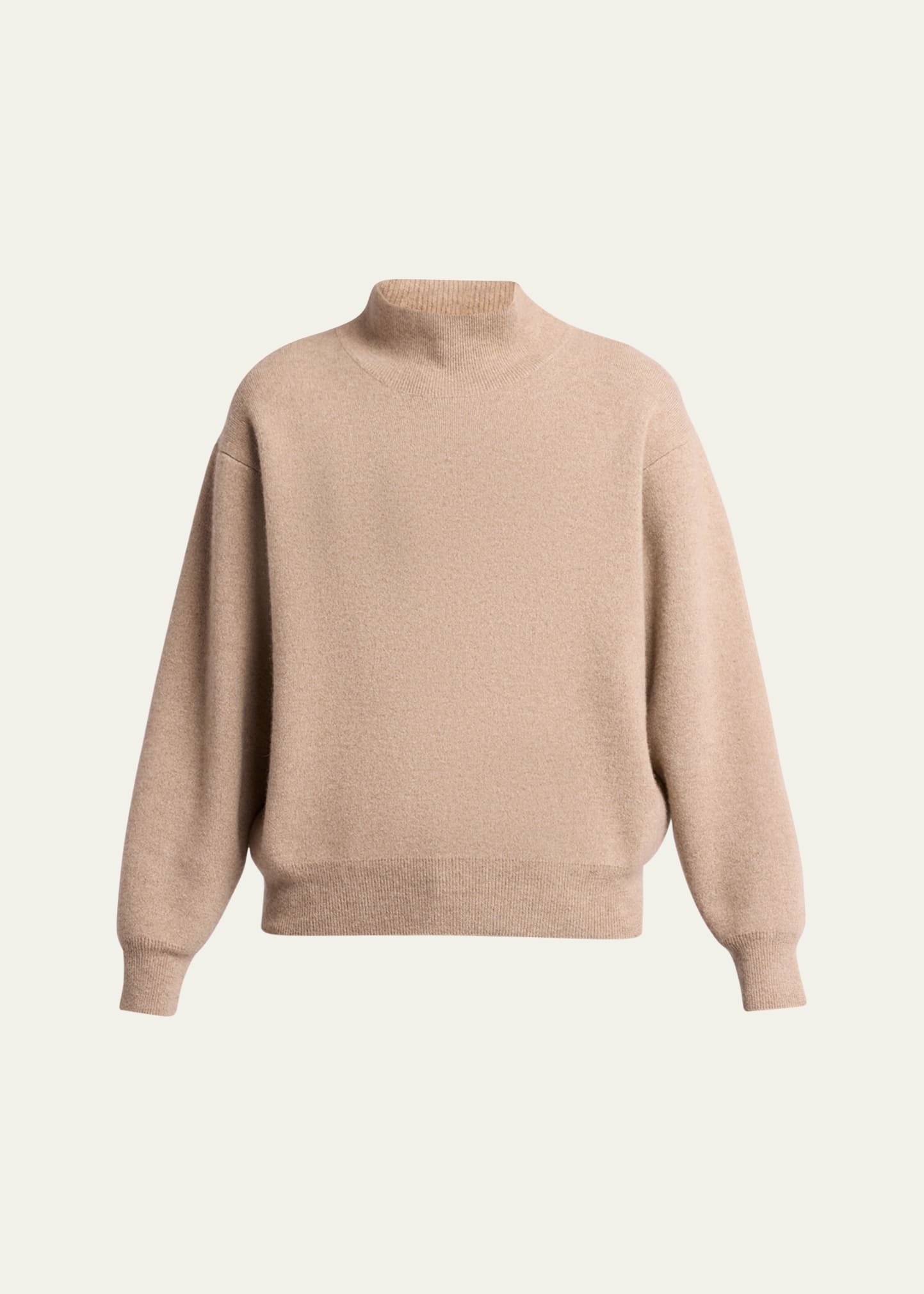 The Row Hibem Mock-neck Cashmere Sweater In Beige Melange