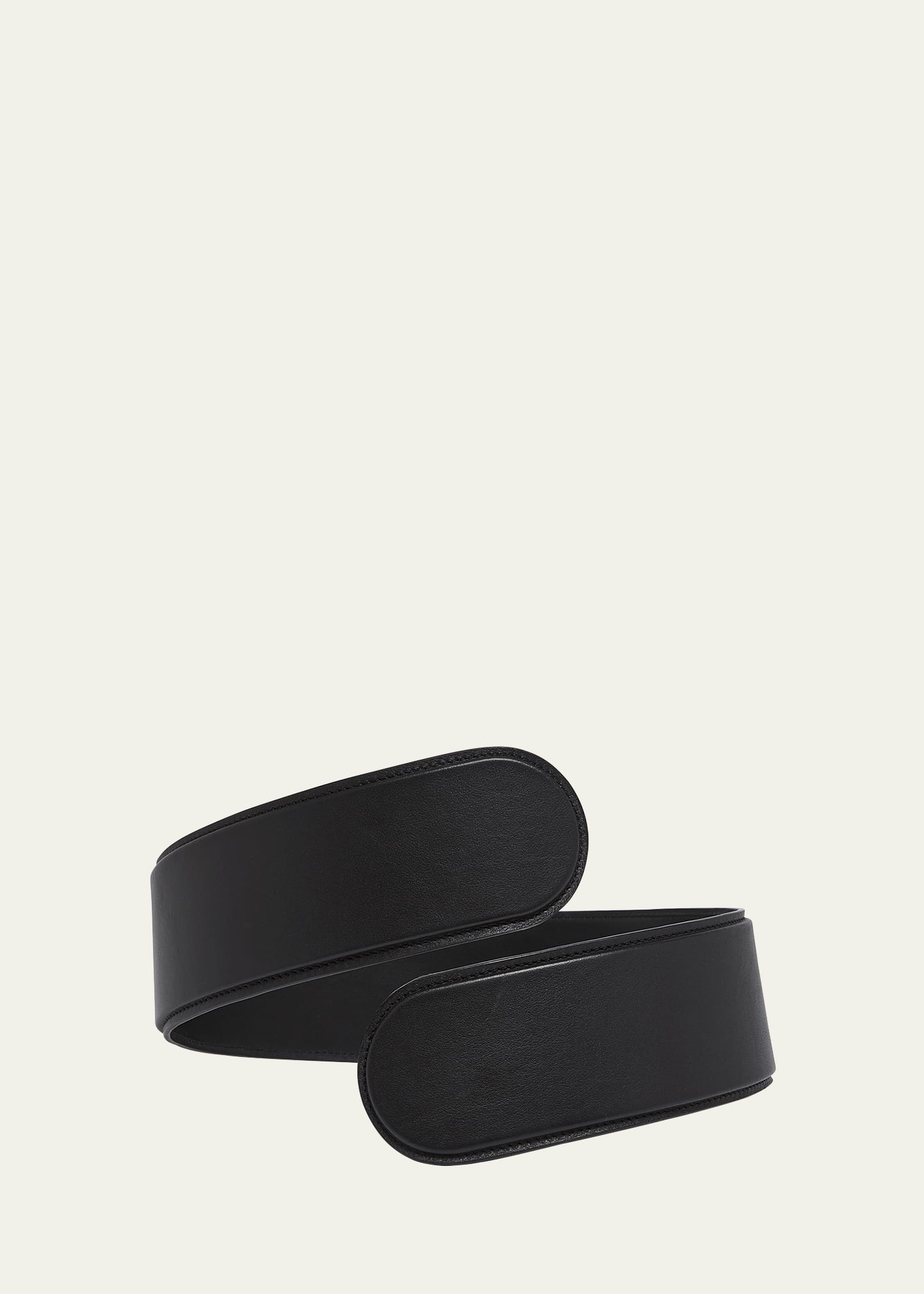 Alaïa Alaia Black Leather Flex Twist Belt Women In Noir