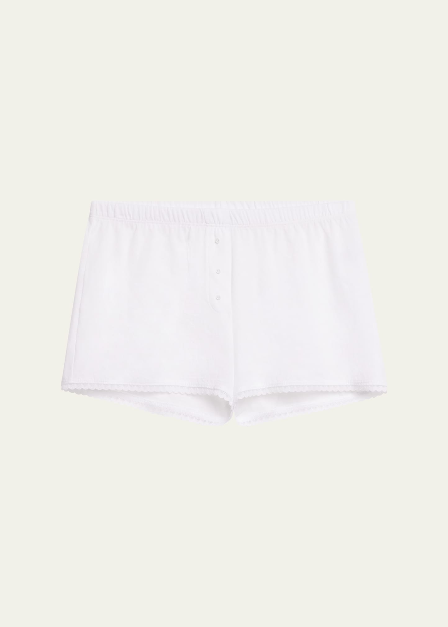 Andine Anji Lace-trim Cotton Boxers In White