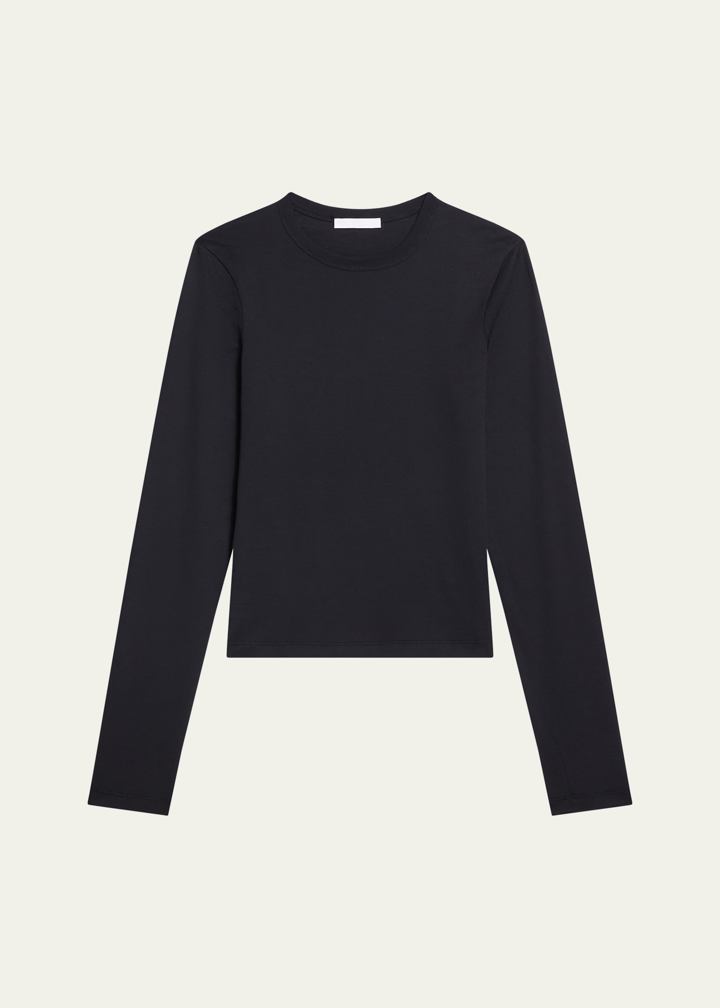 Helmut Lang Slim Long-sleeve Logo Tee In Black