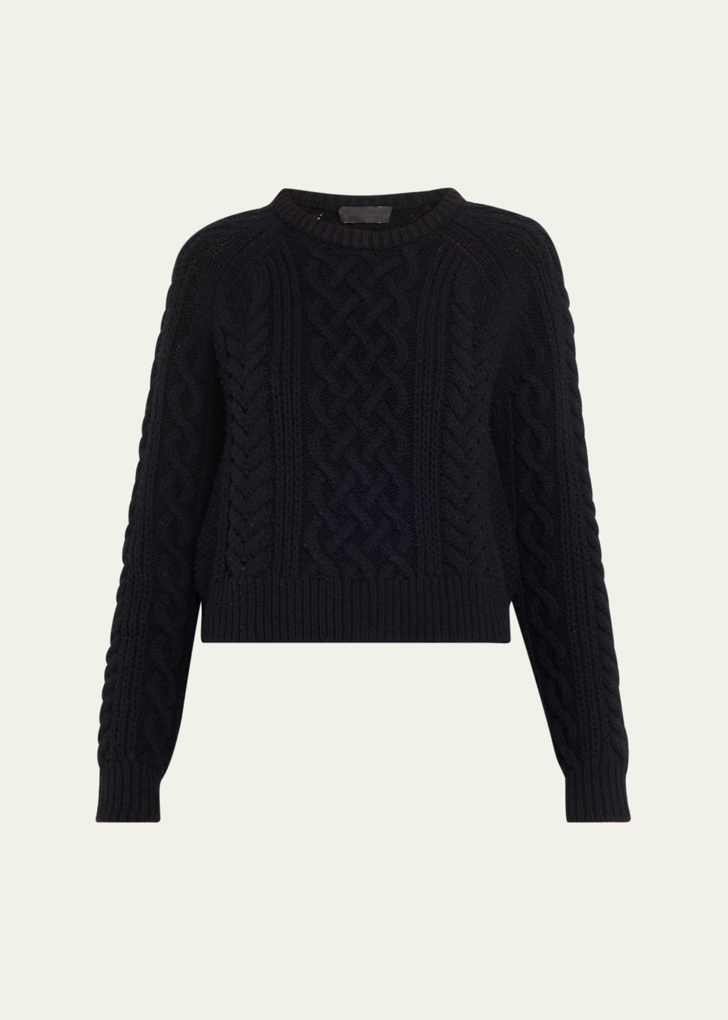Nili Lotan Renata Cable Cashmere Sweater In Dark Navy