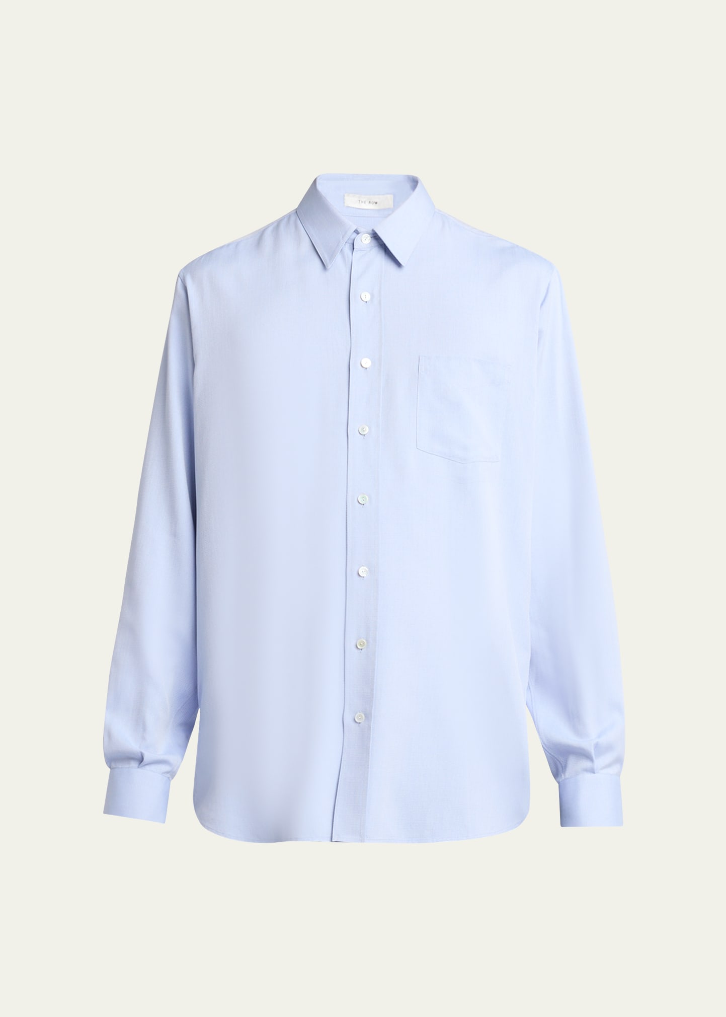 The Row Men's Cardiff Silk Dress Shirt In Light Sky Blue