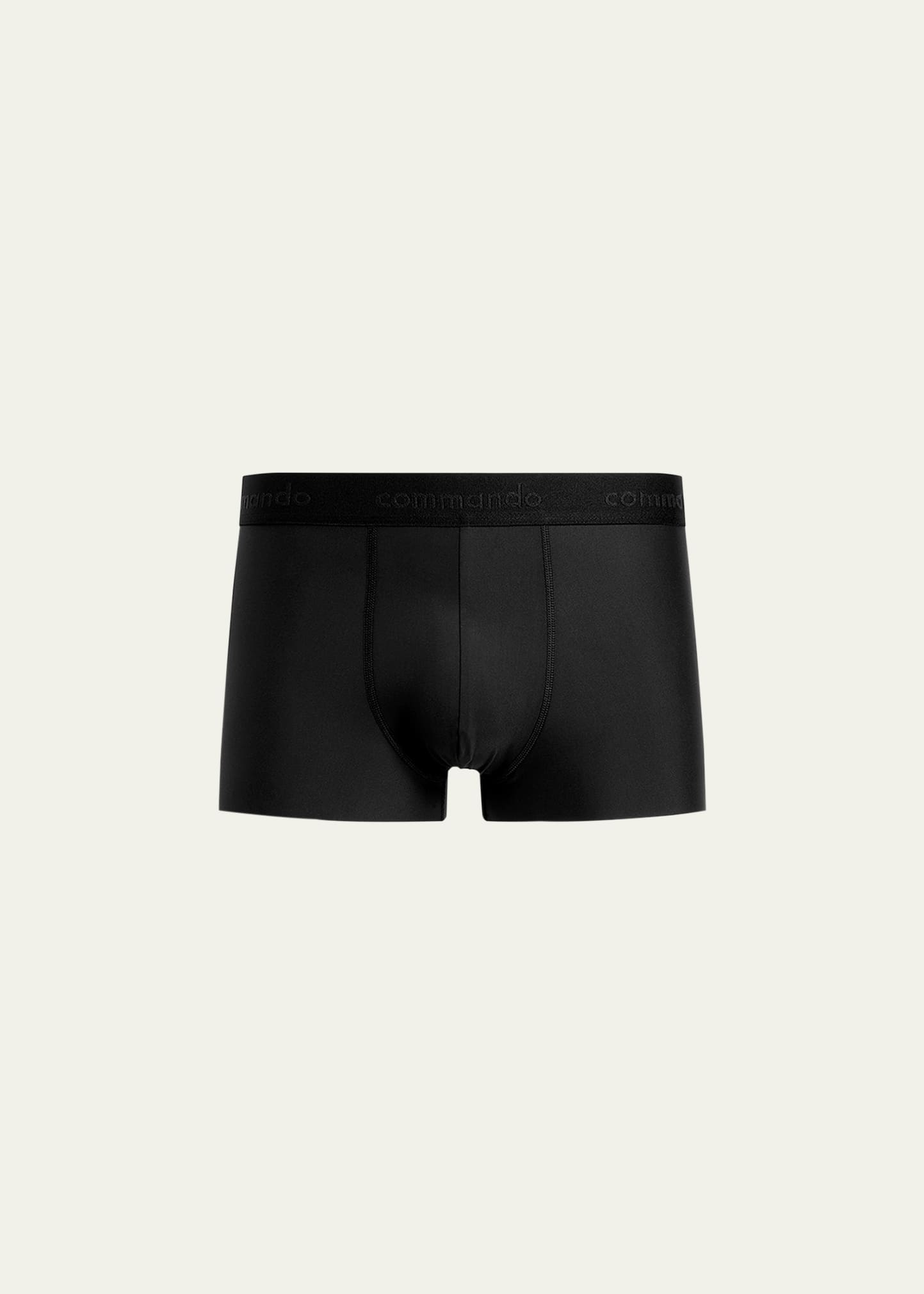 Commando Men's Original Microfiber Trunks In Blk-black