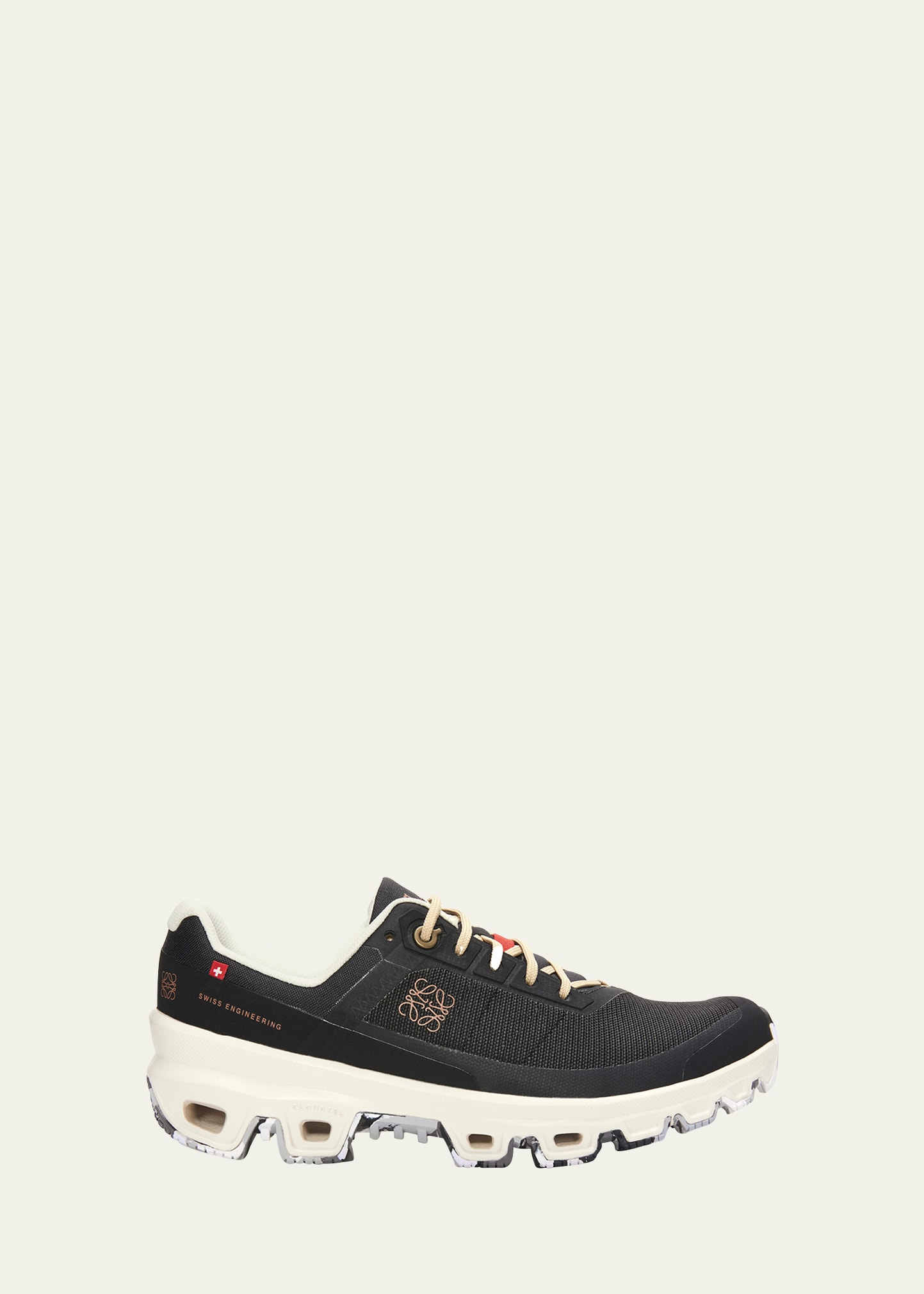 Loewe + On Cloudventure Recycled-canvas And Mesh Sneakers In Black