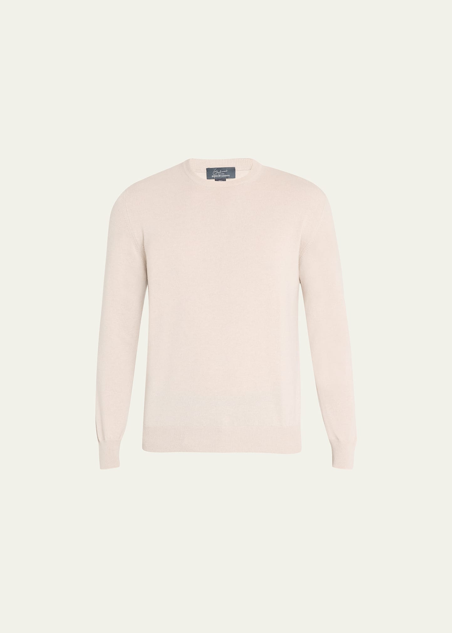 Bergdorf Goodman Men's Solid Cashmere Crewneck Sweater In Silk