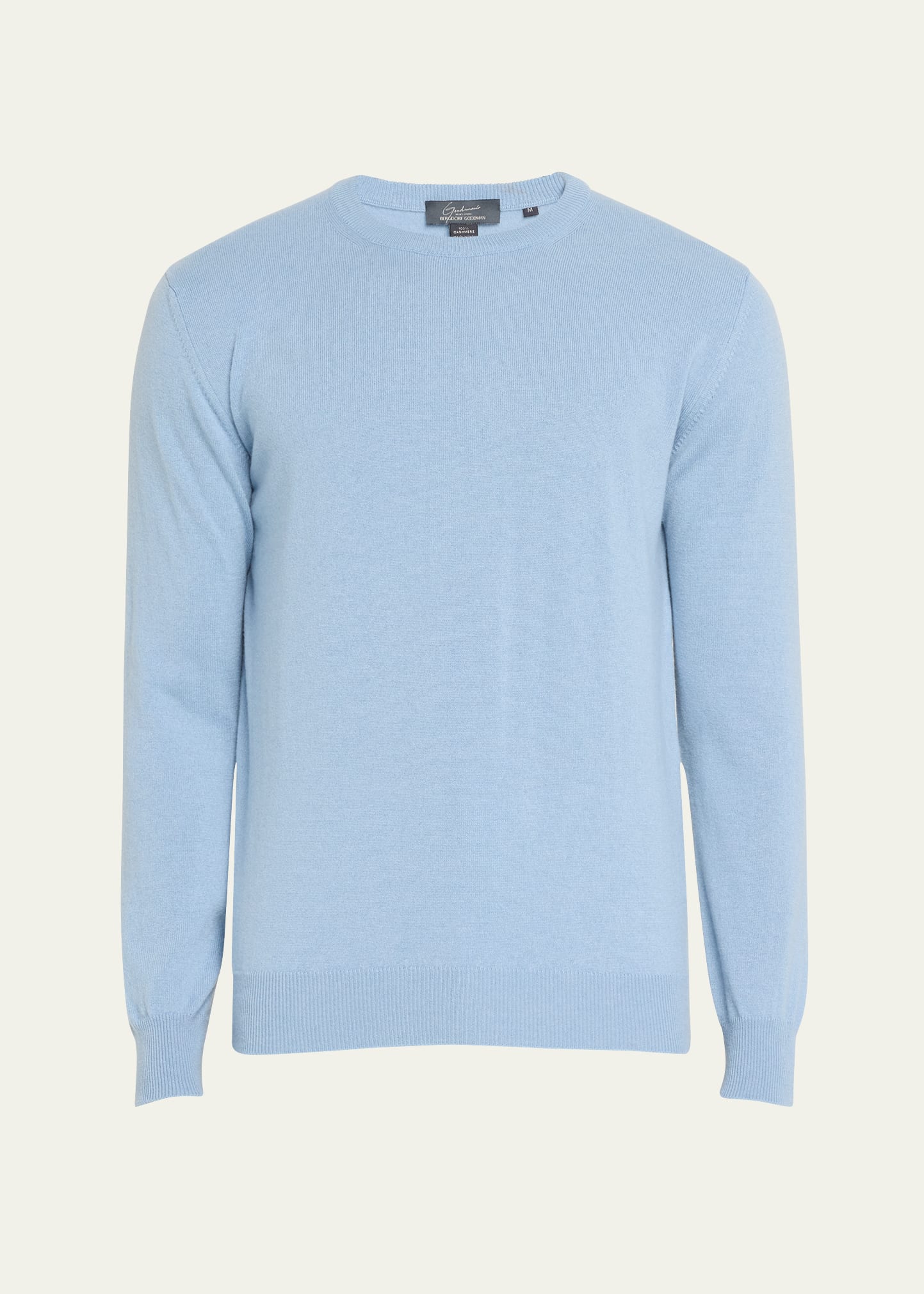 Bergdorf Goodman Men's Solid Cashmere Crewneck Sweater In Blue