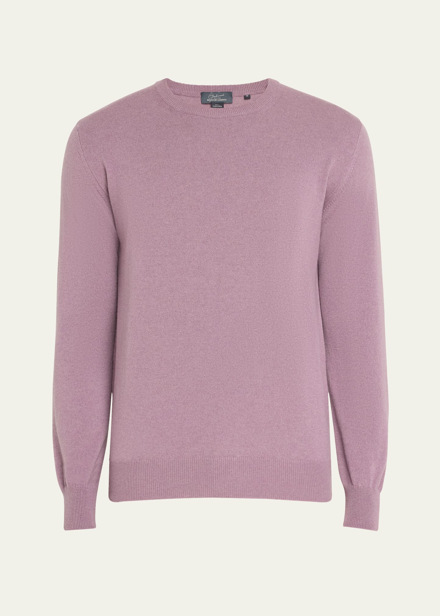 Bergdorf Goodman Men's Solid Cashmere Crewneck Sweater In Purple