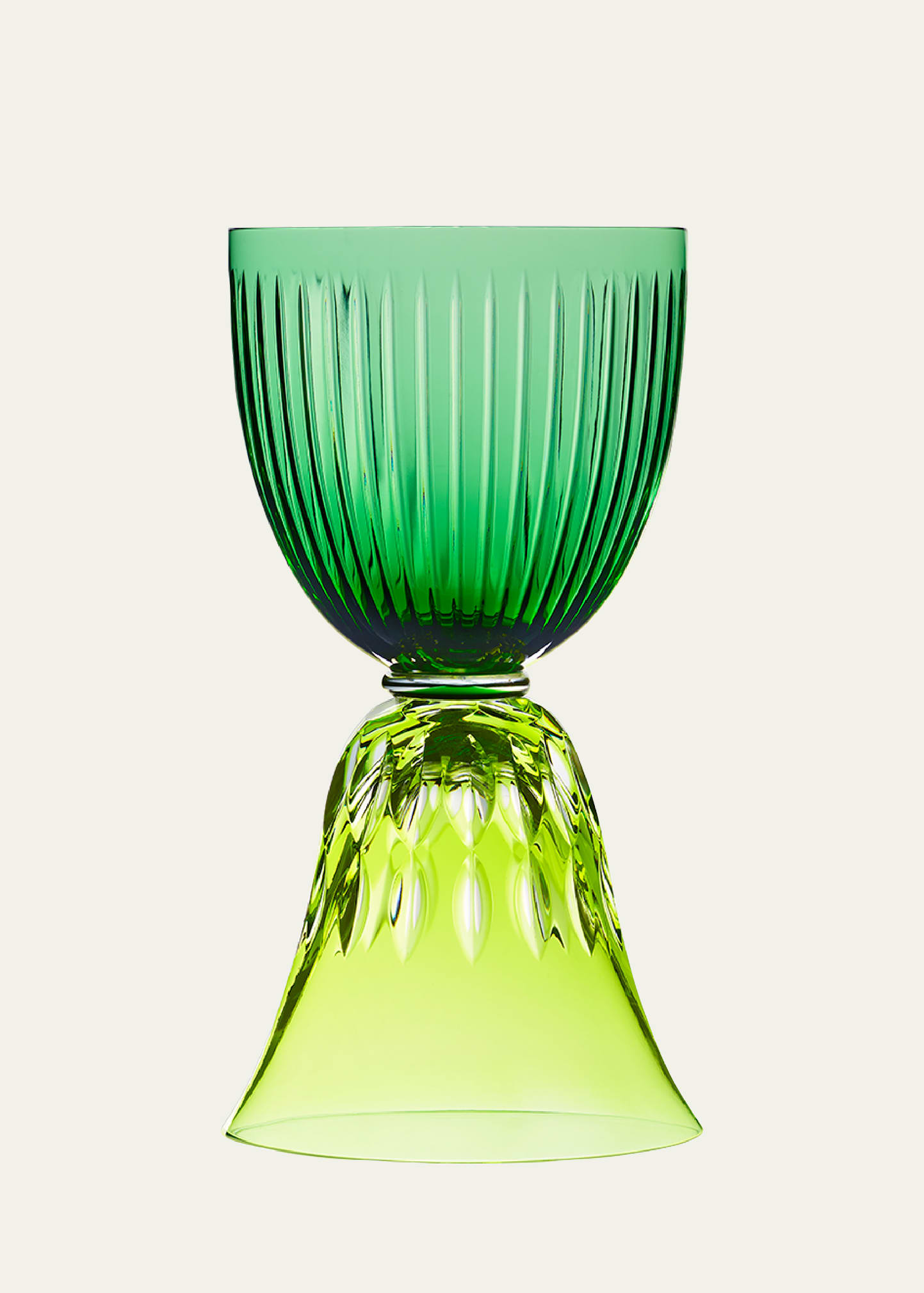 Saint Louis Crystal Les Endiables Goblet In Green