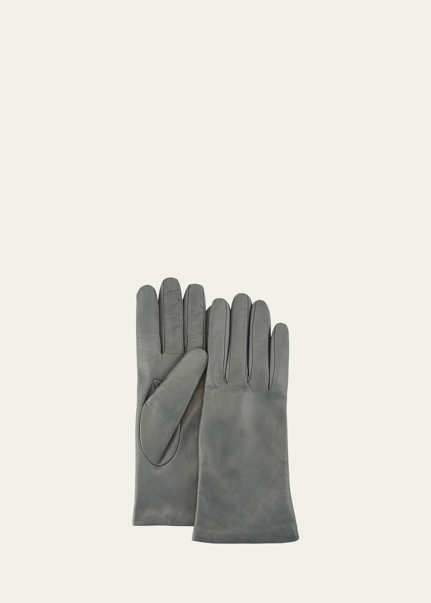 Portolano Cashmere-lined Napa Leather Gloves In Red
