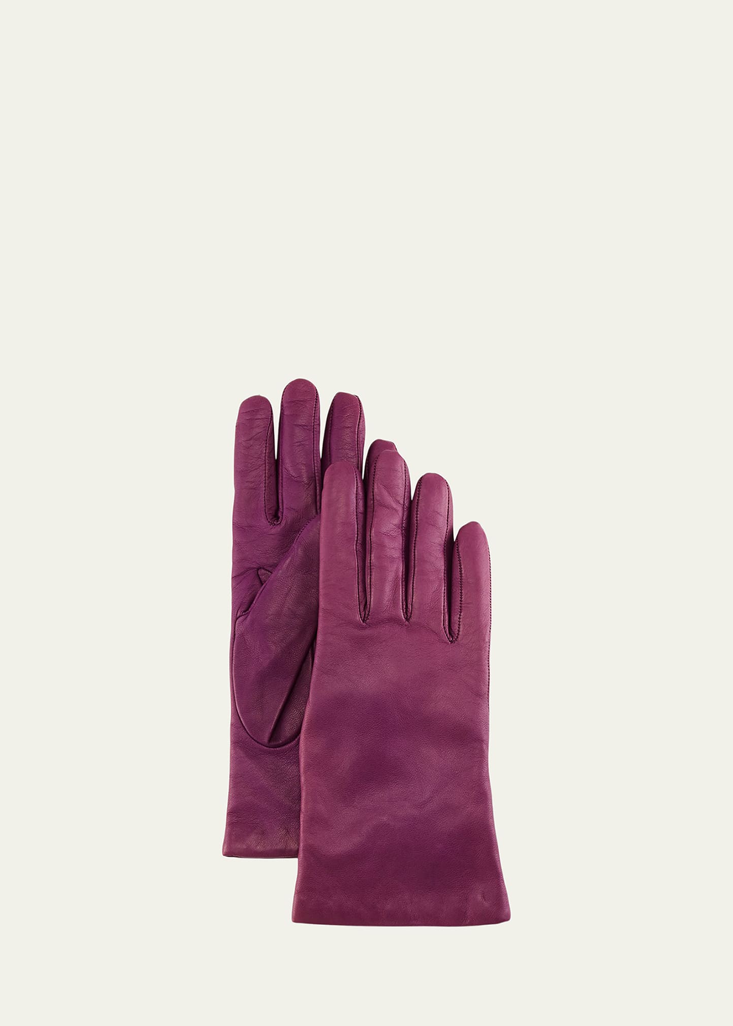 Portolano Cashmere-lined Napa Leather Gloves In Purple