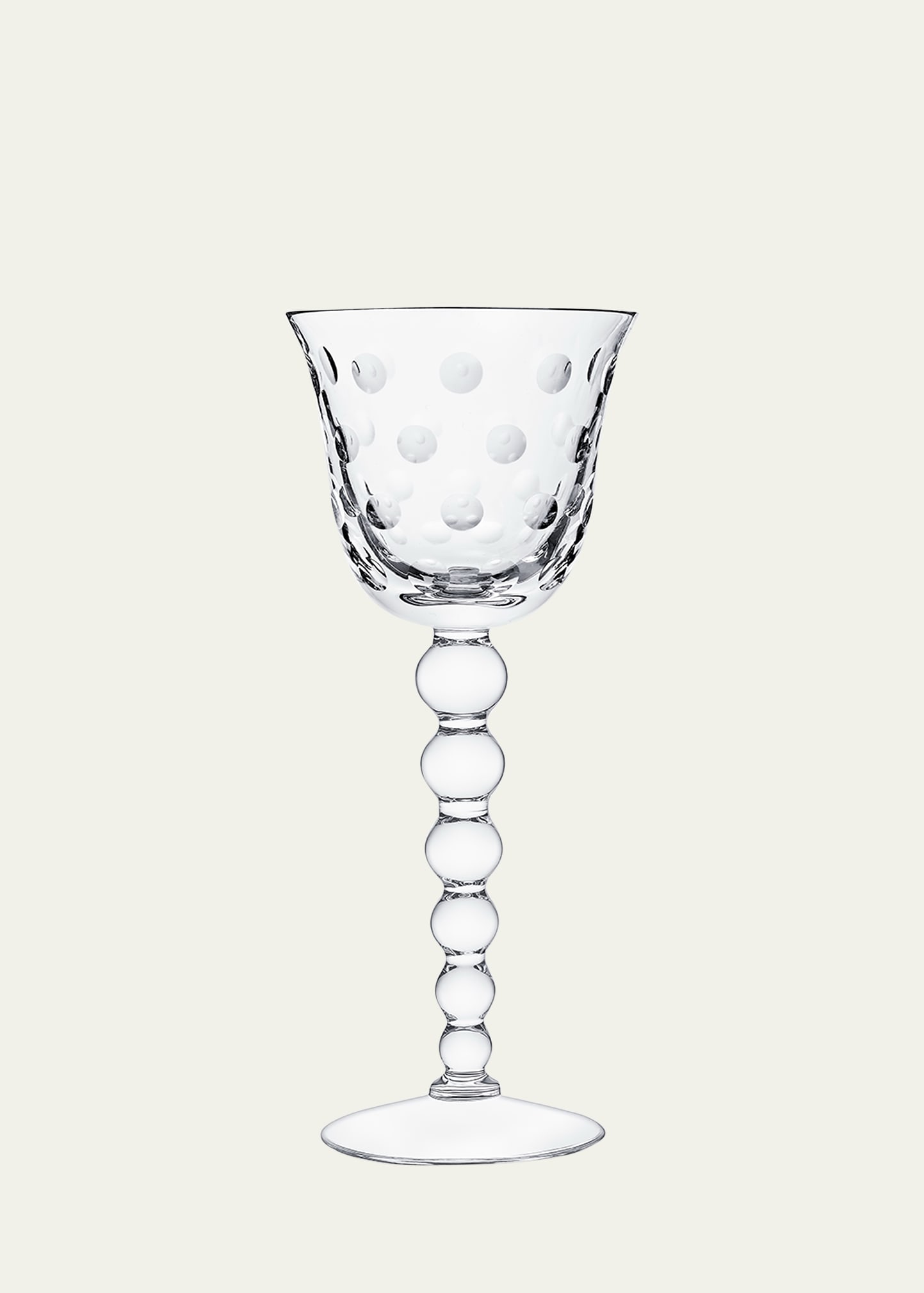Saint Louis Crystal Bubble Goblet Glass In Transparent