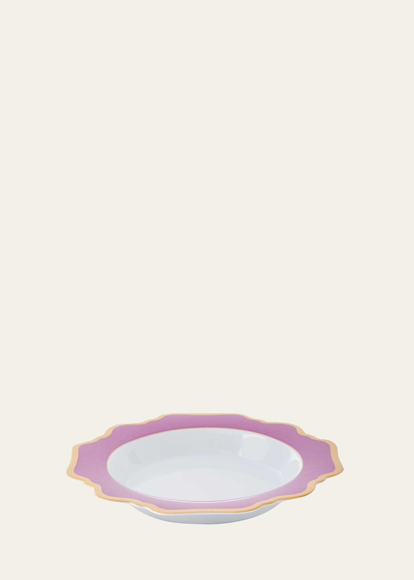 Purple Rimmed Soup Bowl