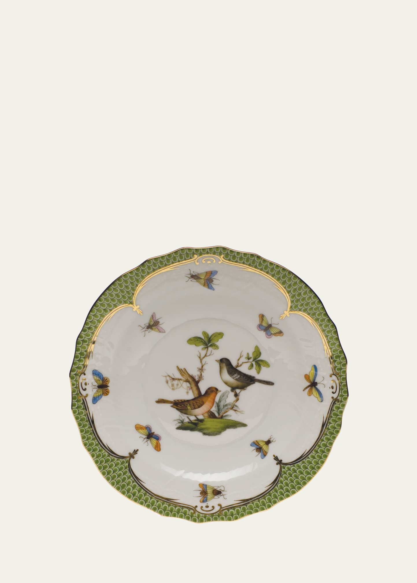 Rothschild Bird Green Motif 05 Salad Plate