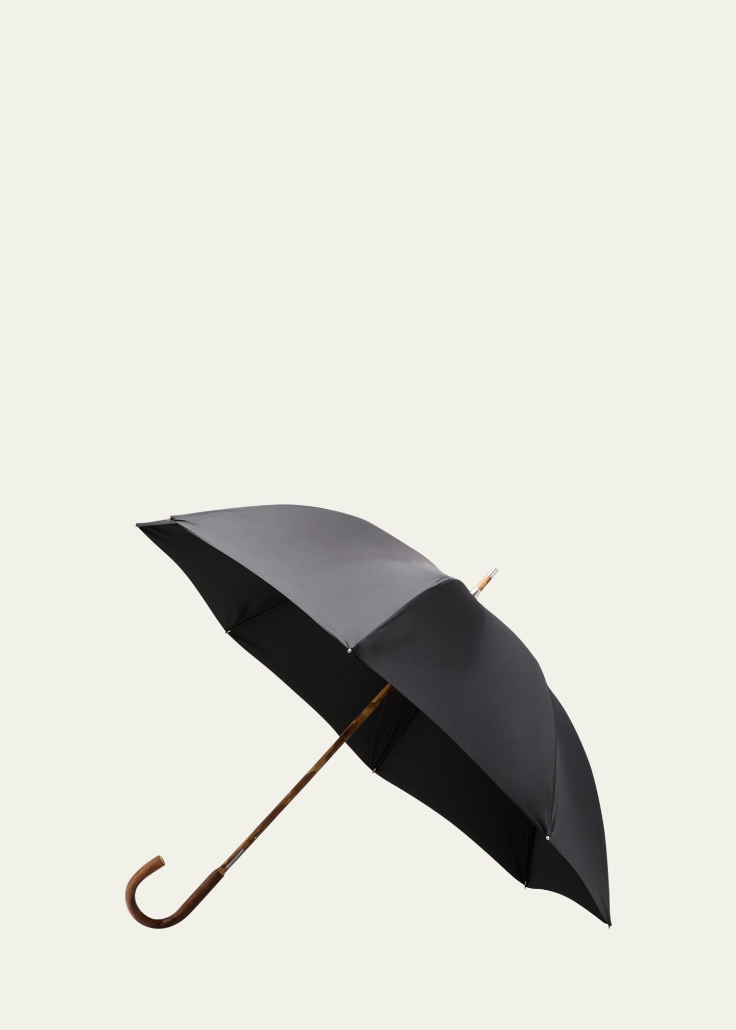 Davek Men's Savile Wood-handle Umbrella In Black