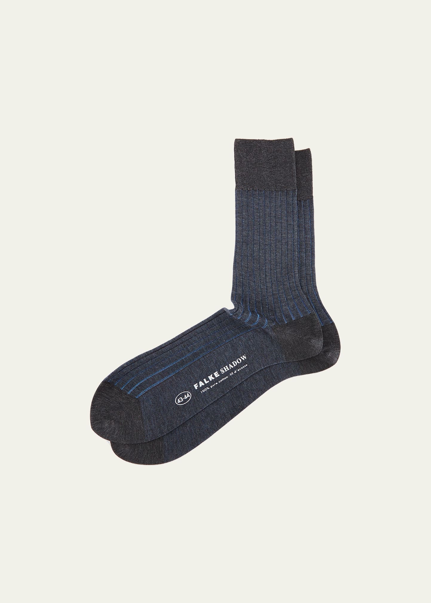 Falke Shadow-stripe Knit Socks In Gray