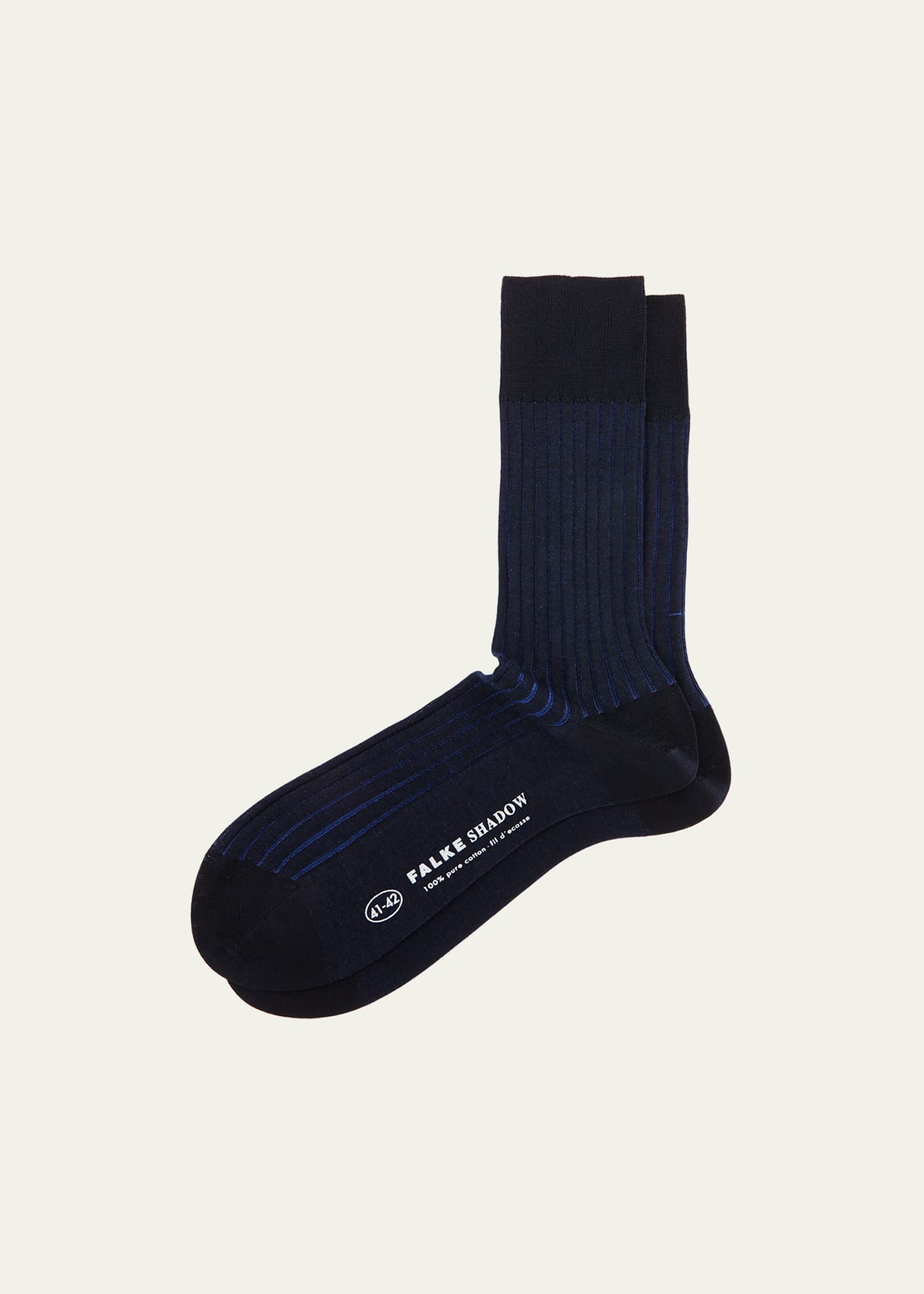 Falke Shadow-stripe Knit Socks In Navy