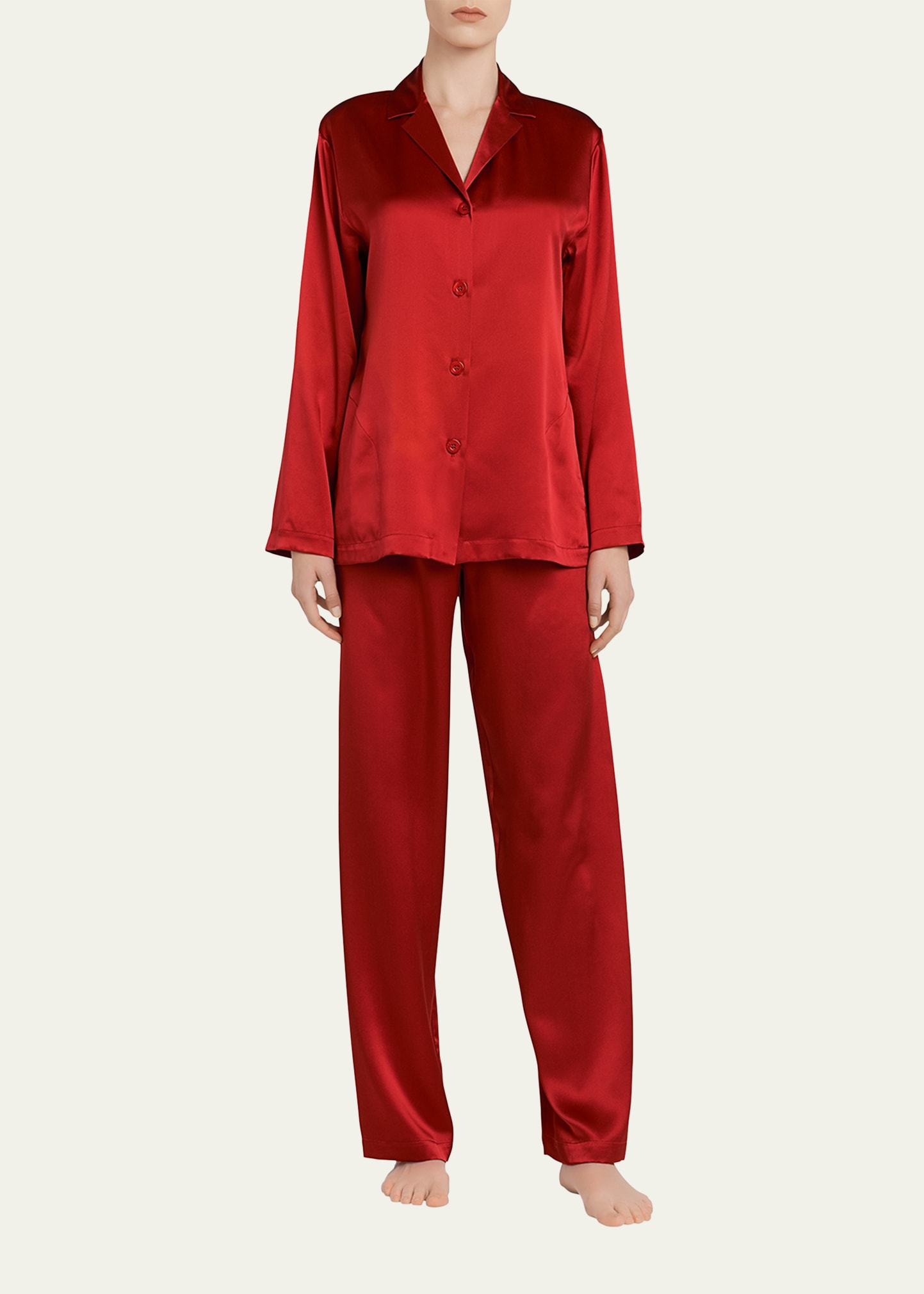 La Perla Silk Long-Sleeve Pajama Set