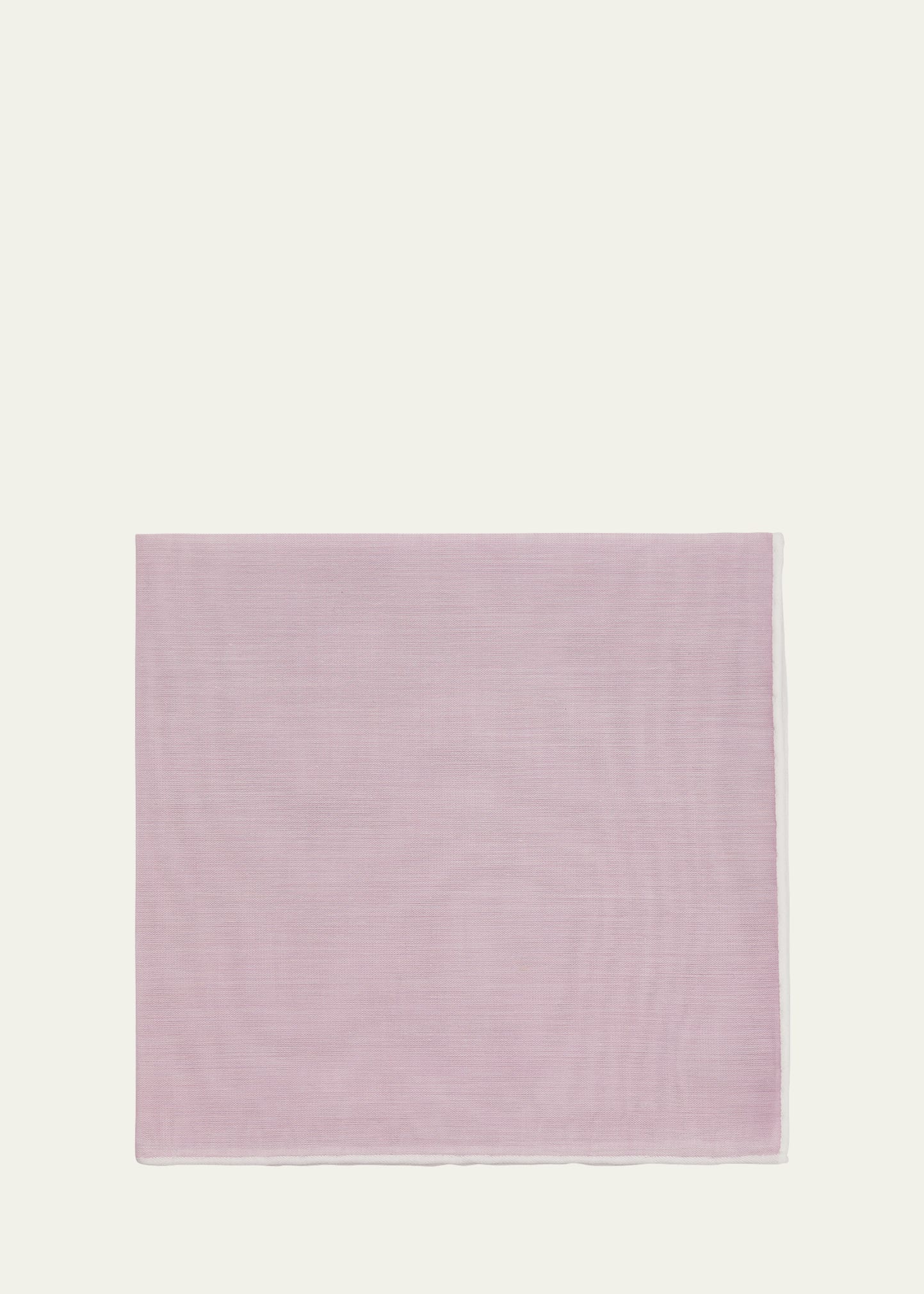 Simonnot Godard Men's Mineral Cotton Pocket Square In Purple