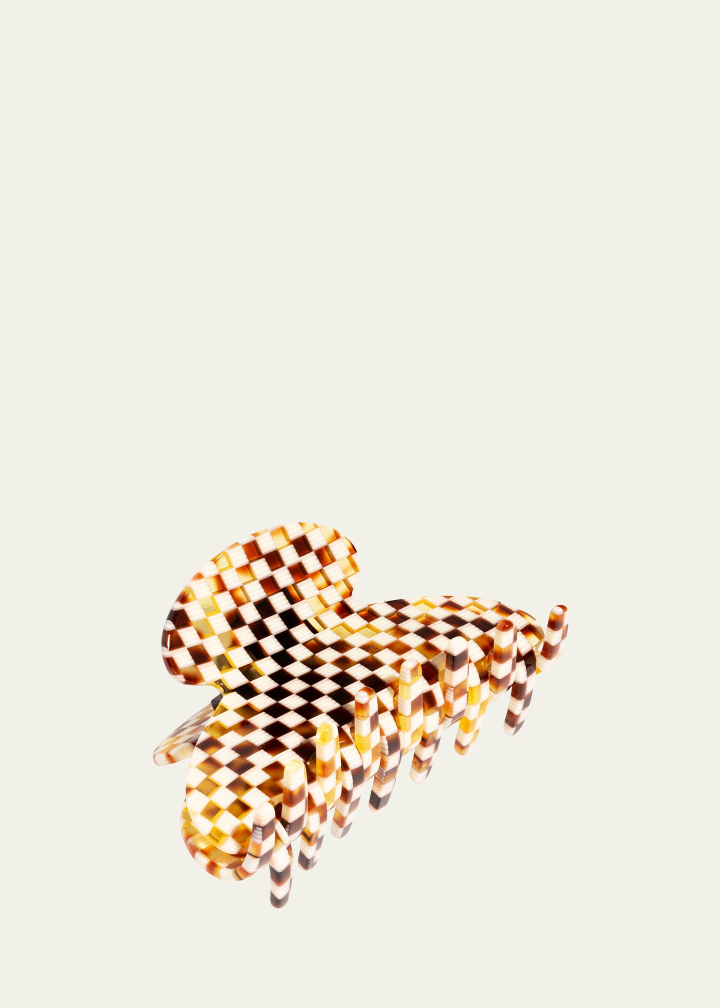 France Luxe Small Couture Jaw Clip In Damier