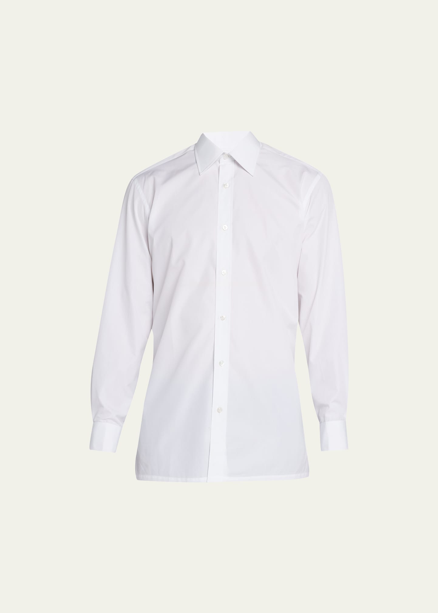 Shop Charvet Men's Cotton Poplin Dress Shirt In White