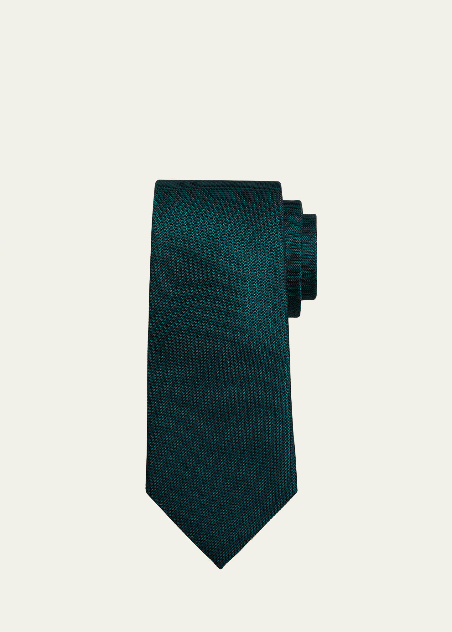 Charvet Men's Micro-jacquard Silk Tie In Green