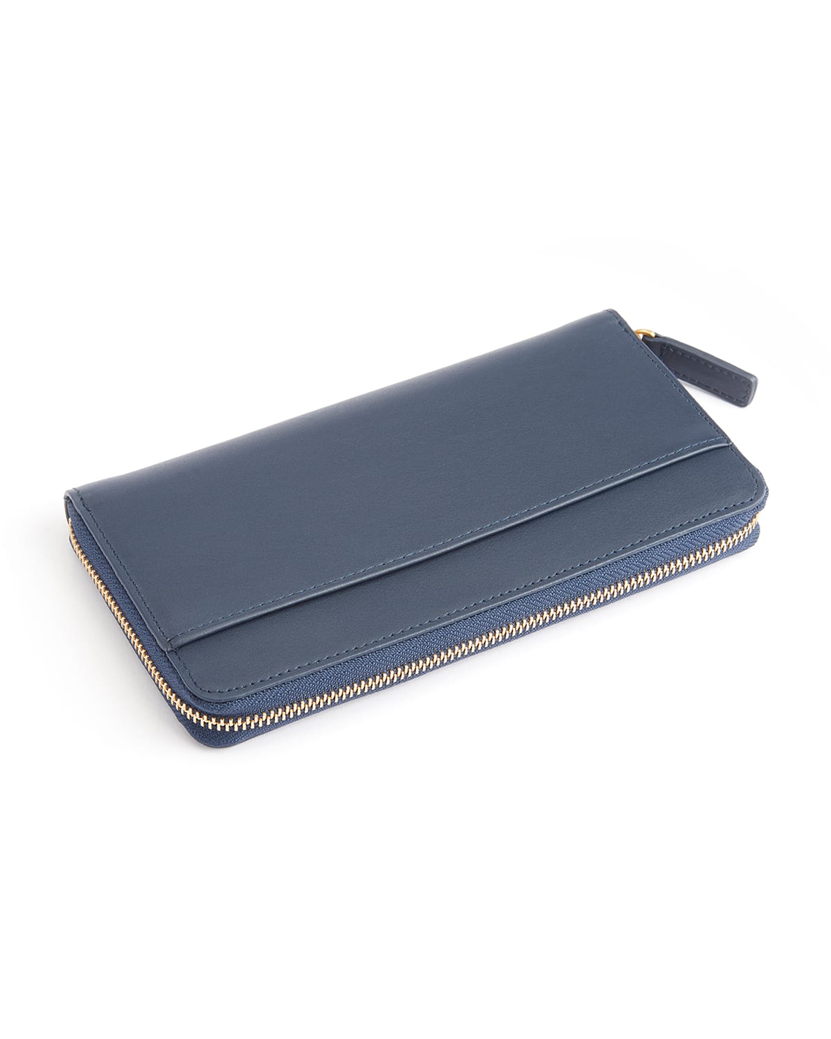 Royce New York Rfid Blocking Continental Wallet, Personalized In Navy Blue
