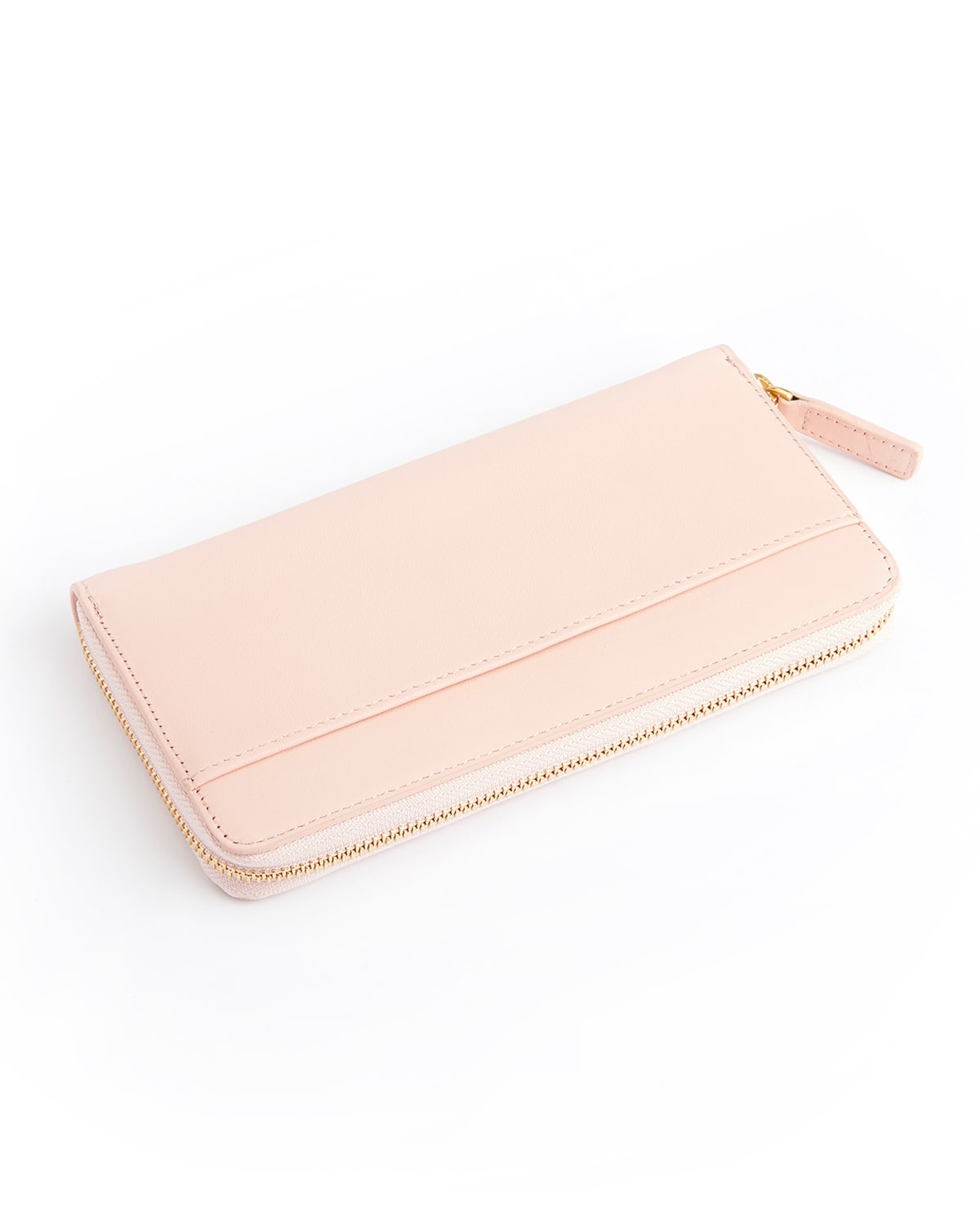 Royce New York Rfid Blocking Continental Wallet, Personalized In Blush Pink