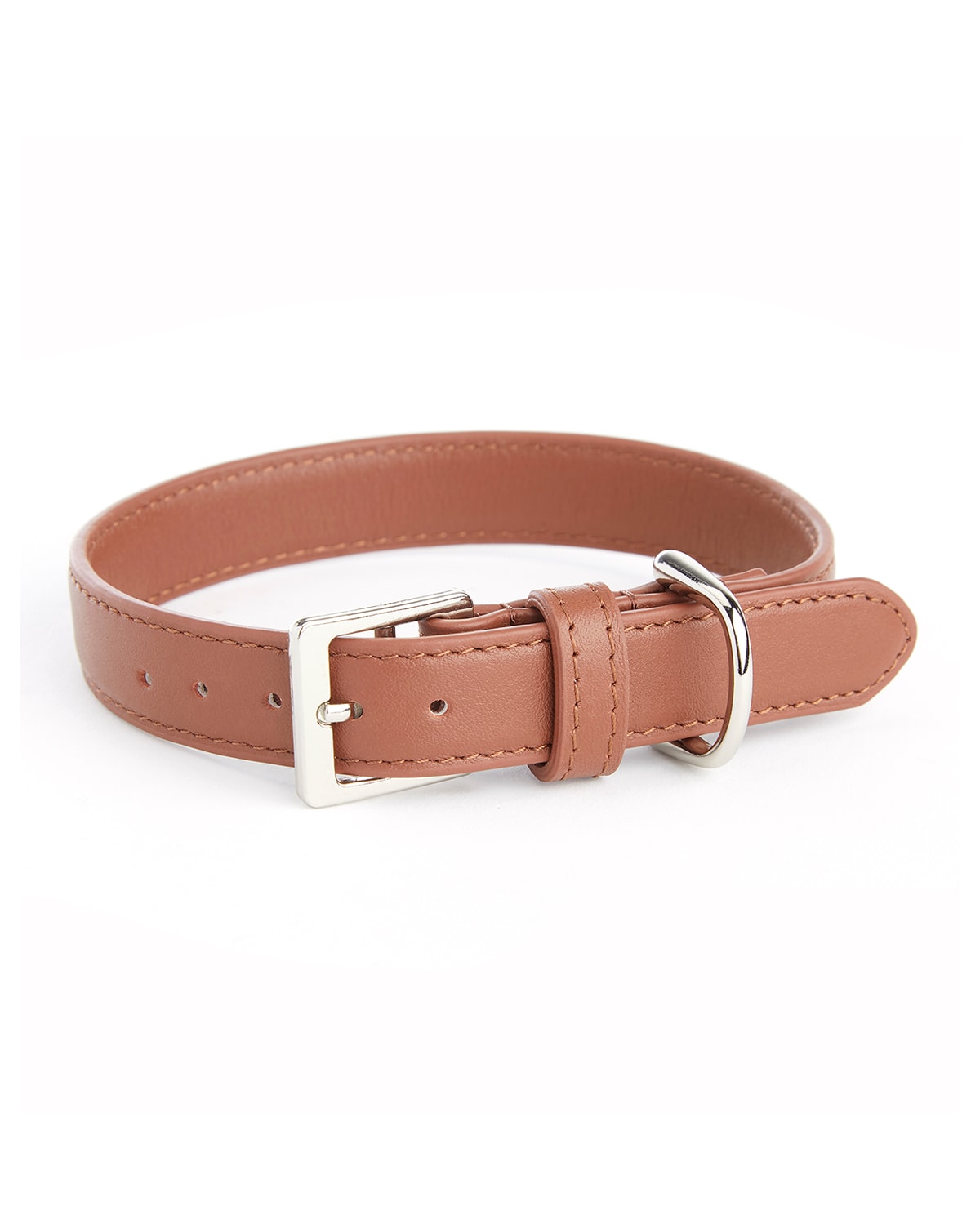 Royce New York Small Luxe Dog Collar In Brown