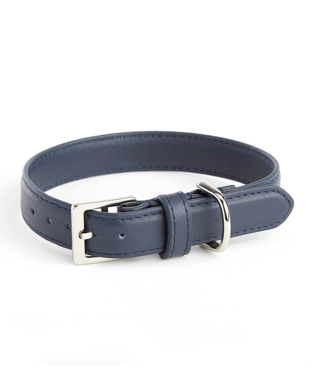 Royce New York Small Luxe Dog Collar In Navy Blue