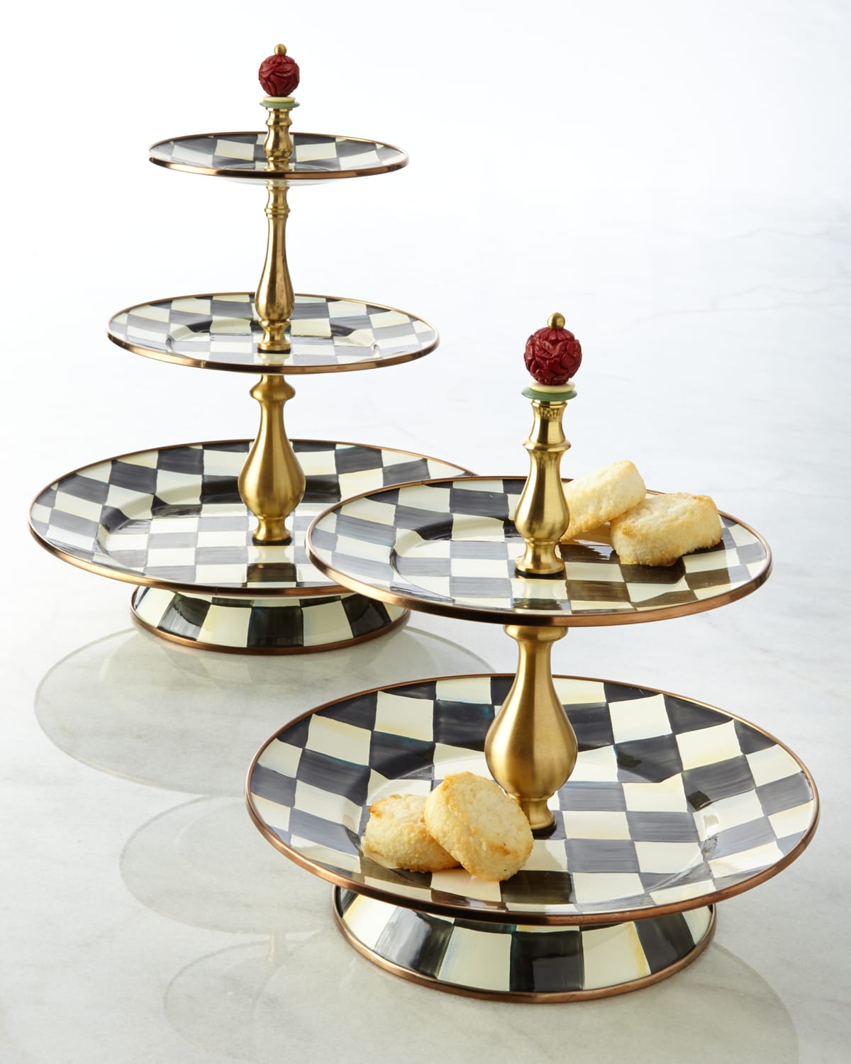 MacKenzie-Childs Courtly Check Three-Tier Sweet Stand