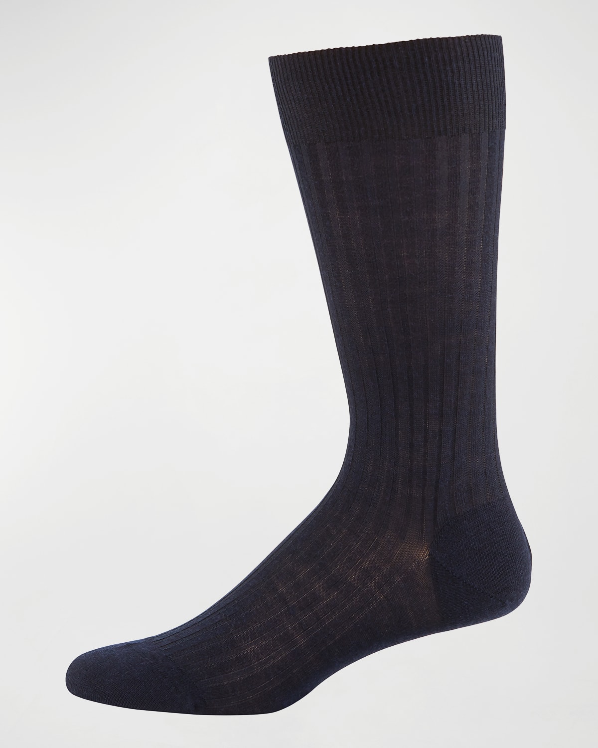 Shop Pantherella Solid Wool Half-calf Socks In Navy