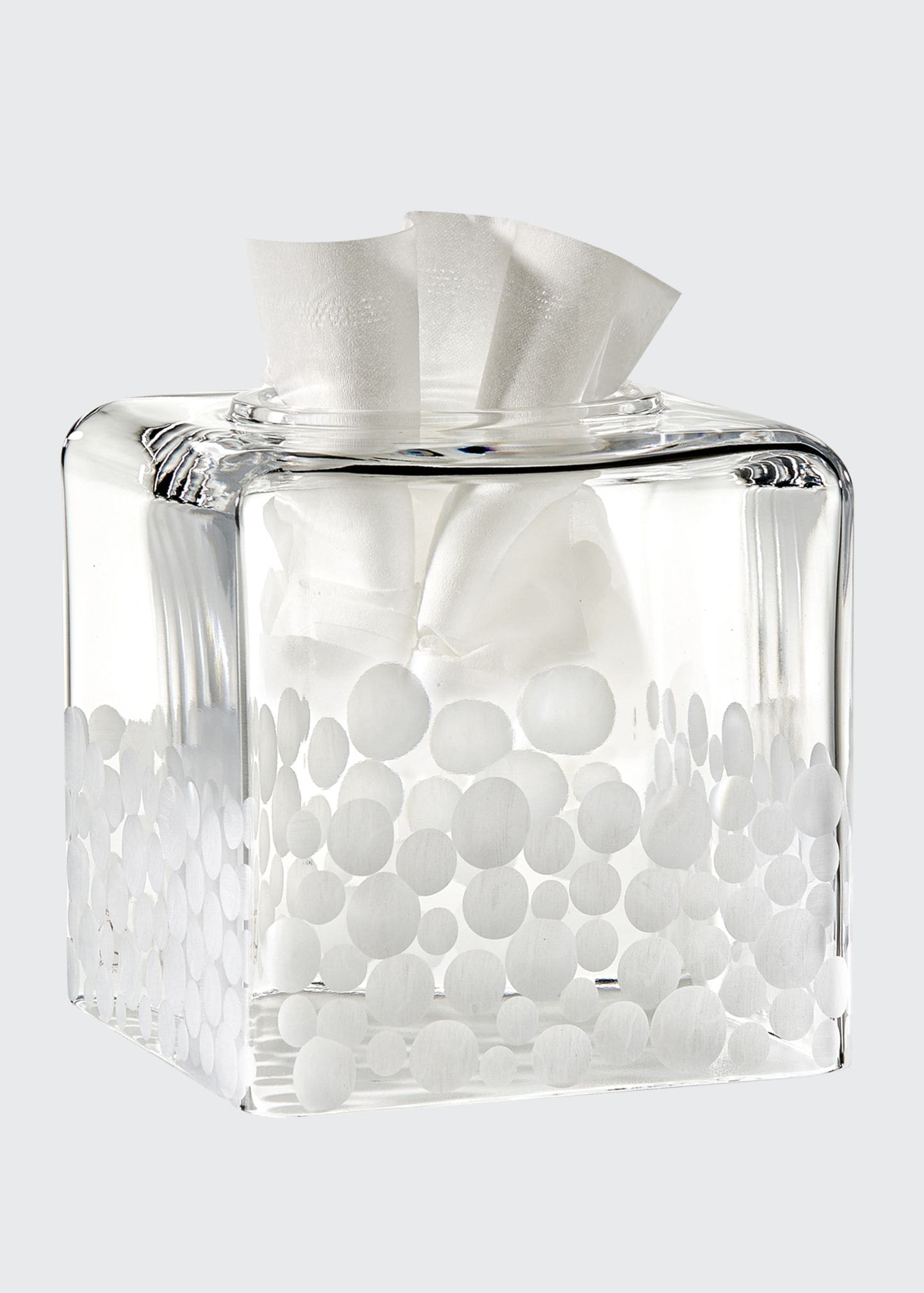 Labrazel Focal Tissue Box Cover In Clear Frost