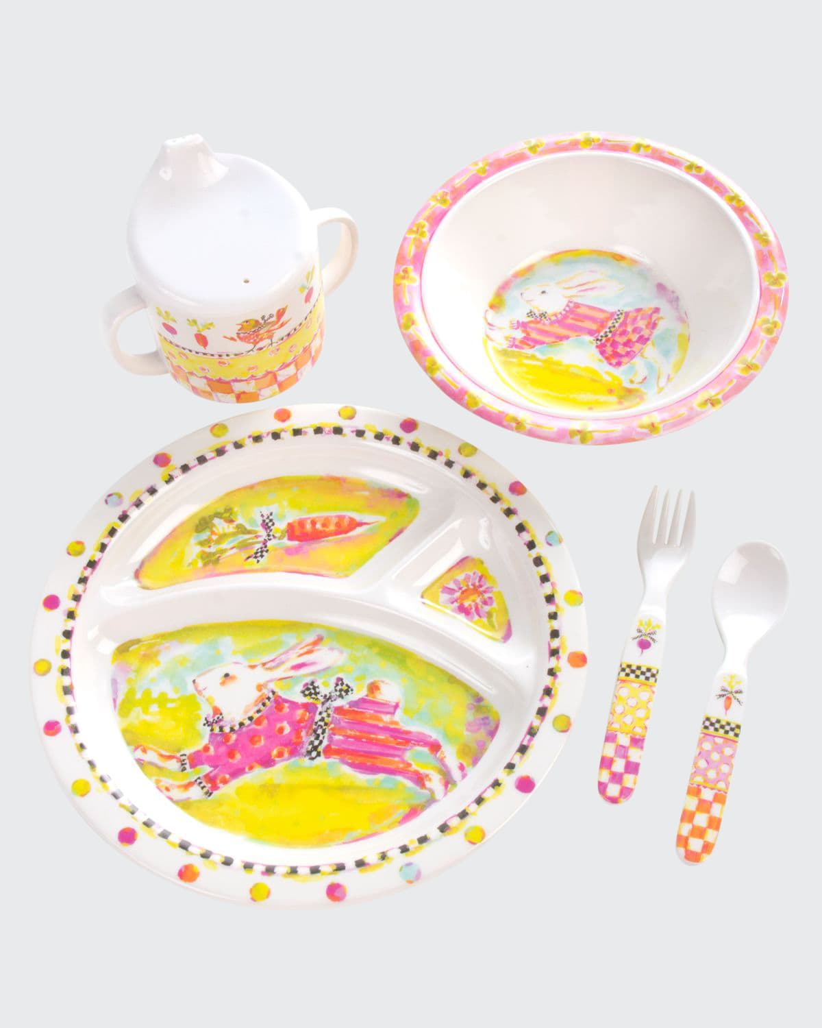 Mackenzie-childs Toddlers' Bunny Dinnerware Set
