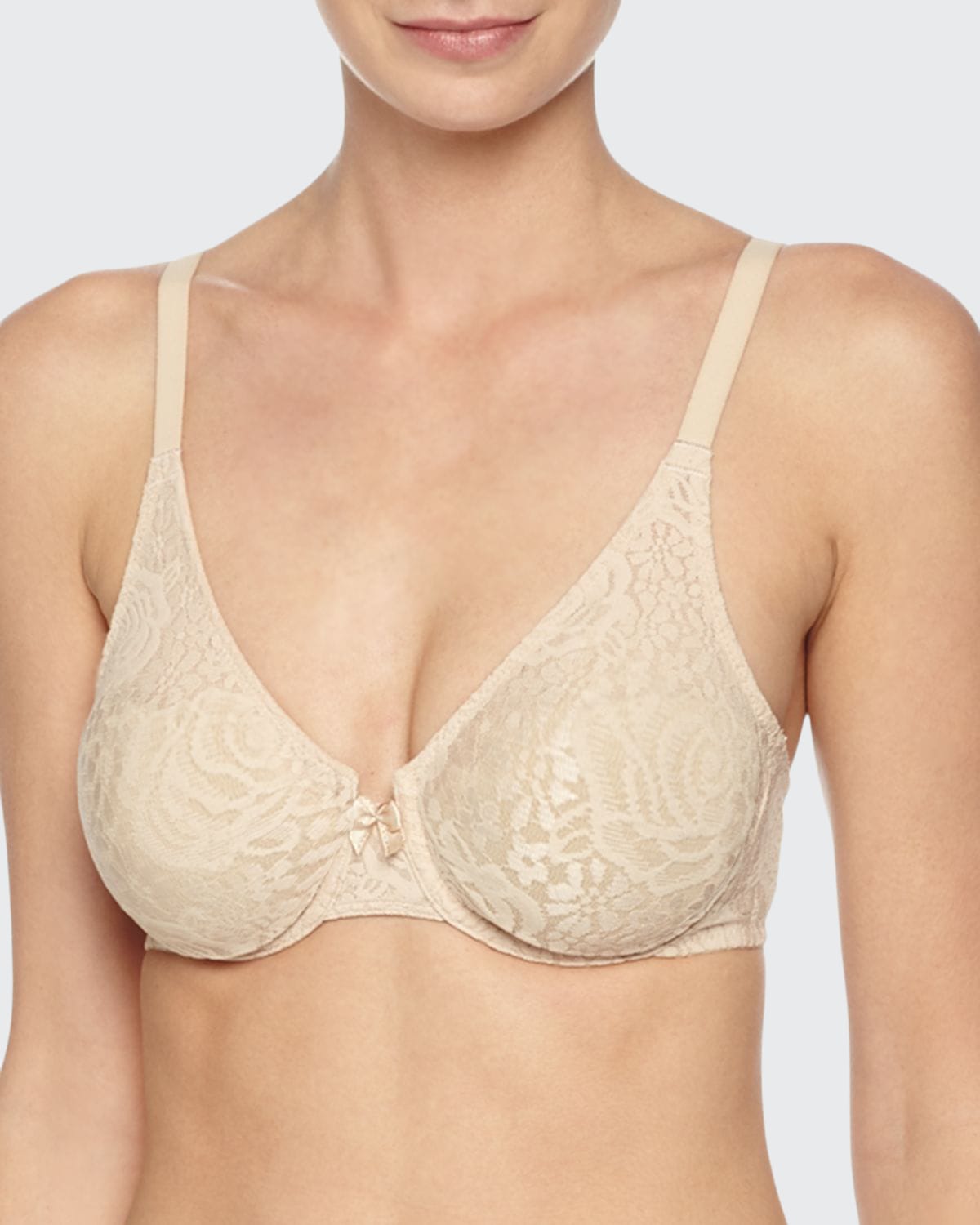 Halo Lace Nude Moulded Bra from Wacoal