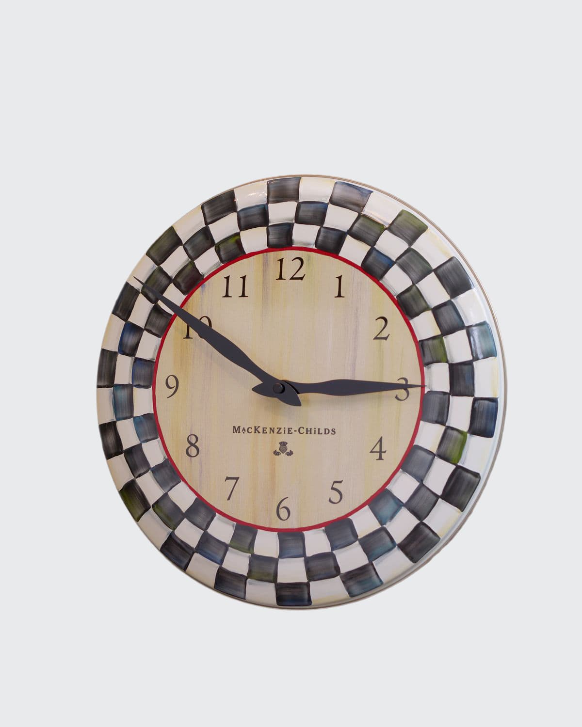 Mackenzie-childs Courtly Check Enamel Clock