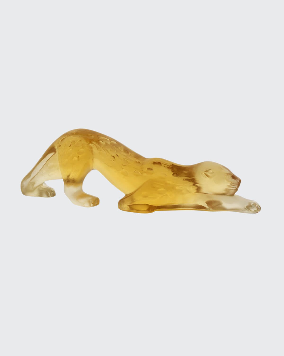 Lalique Zeila Panther Small Sculpture Amber Crystal 10491800