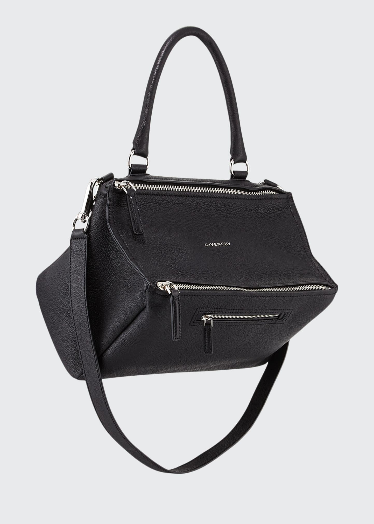 Givenchy Medium Antigona Black Sugar Leather Satchel Bag