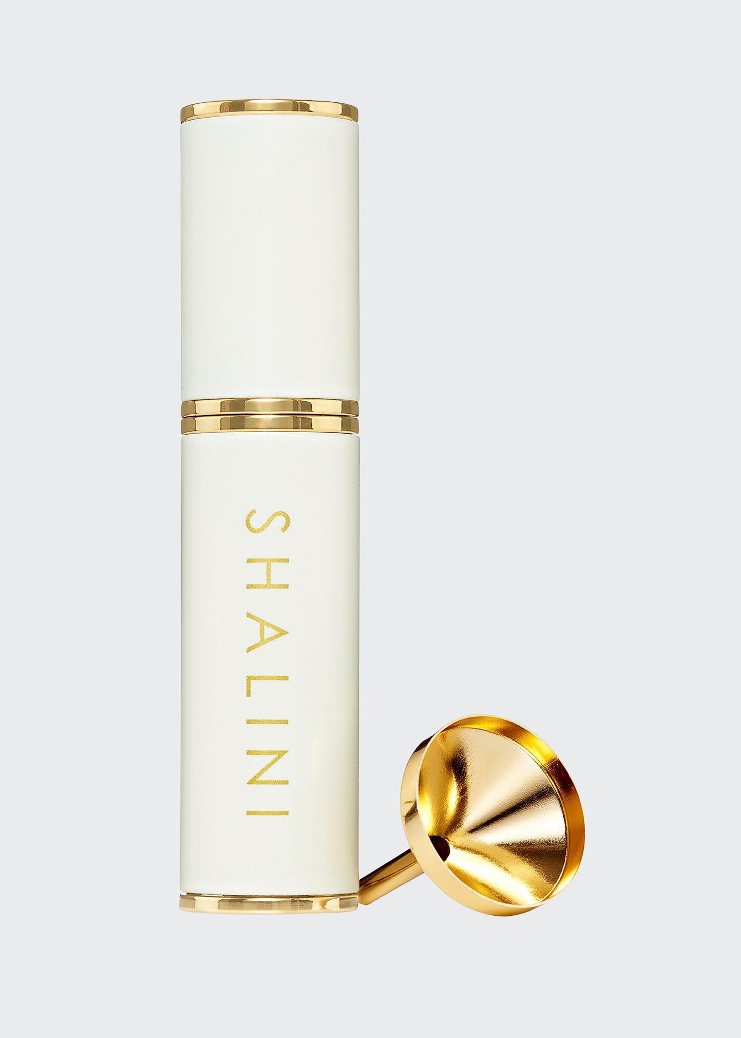 White Lacquer and Gold Plated Travel Spray, 0.4 oz./ 12.5 mL