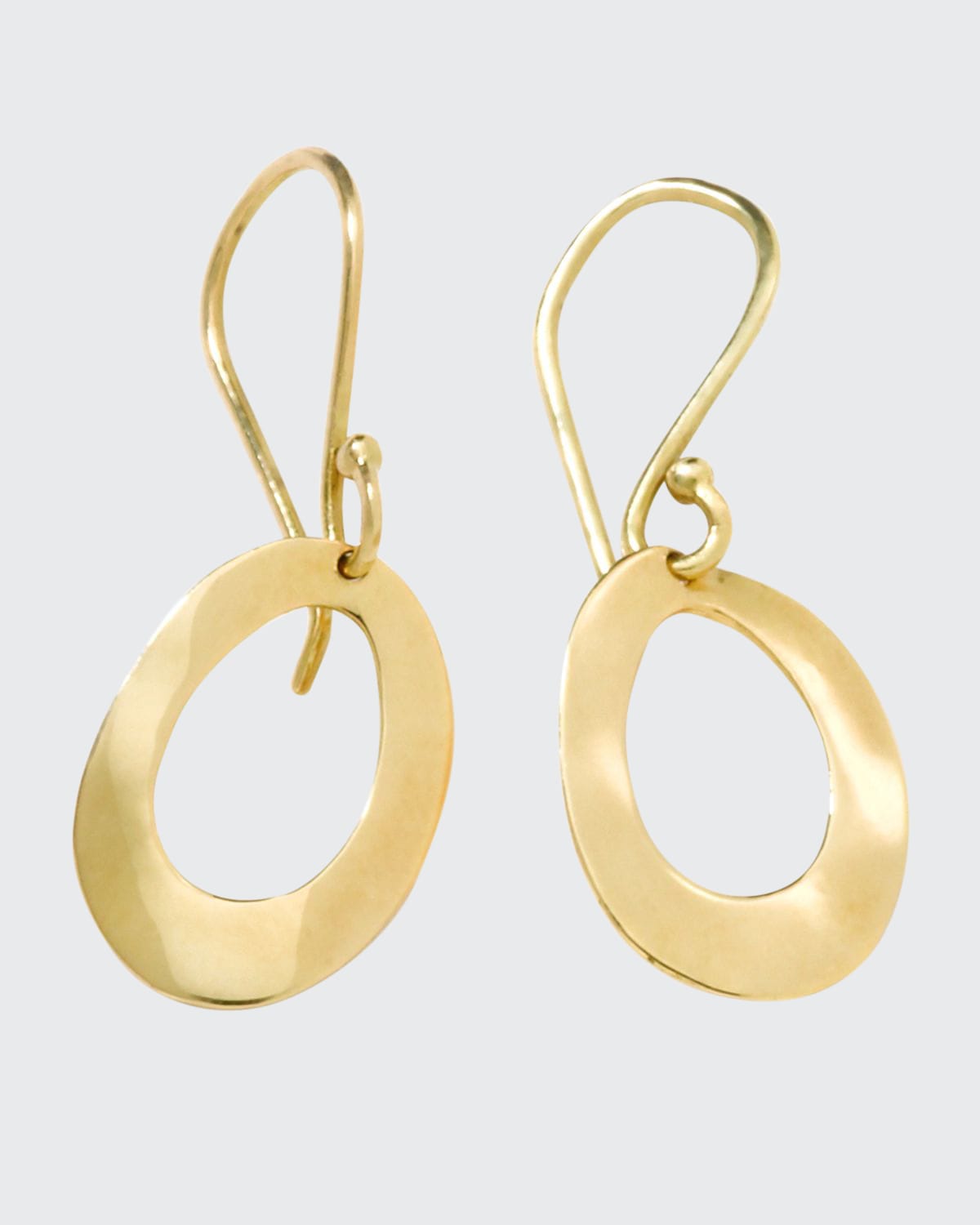 Ippolita 18k Gold Wavy Oval Earrings In Yellow Gold