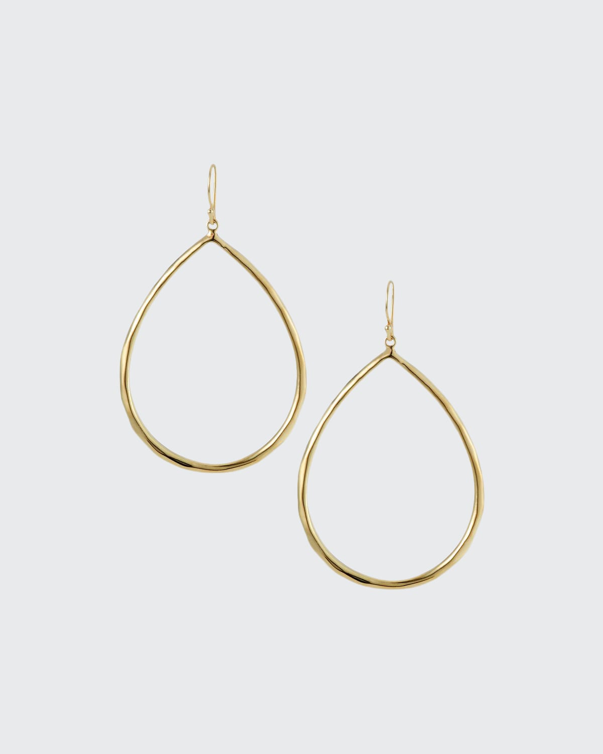 Shop Ippolita Sculpted Open Teardrop Earrings In 18k Gold In Yellow Gold