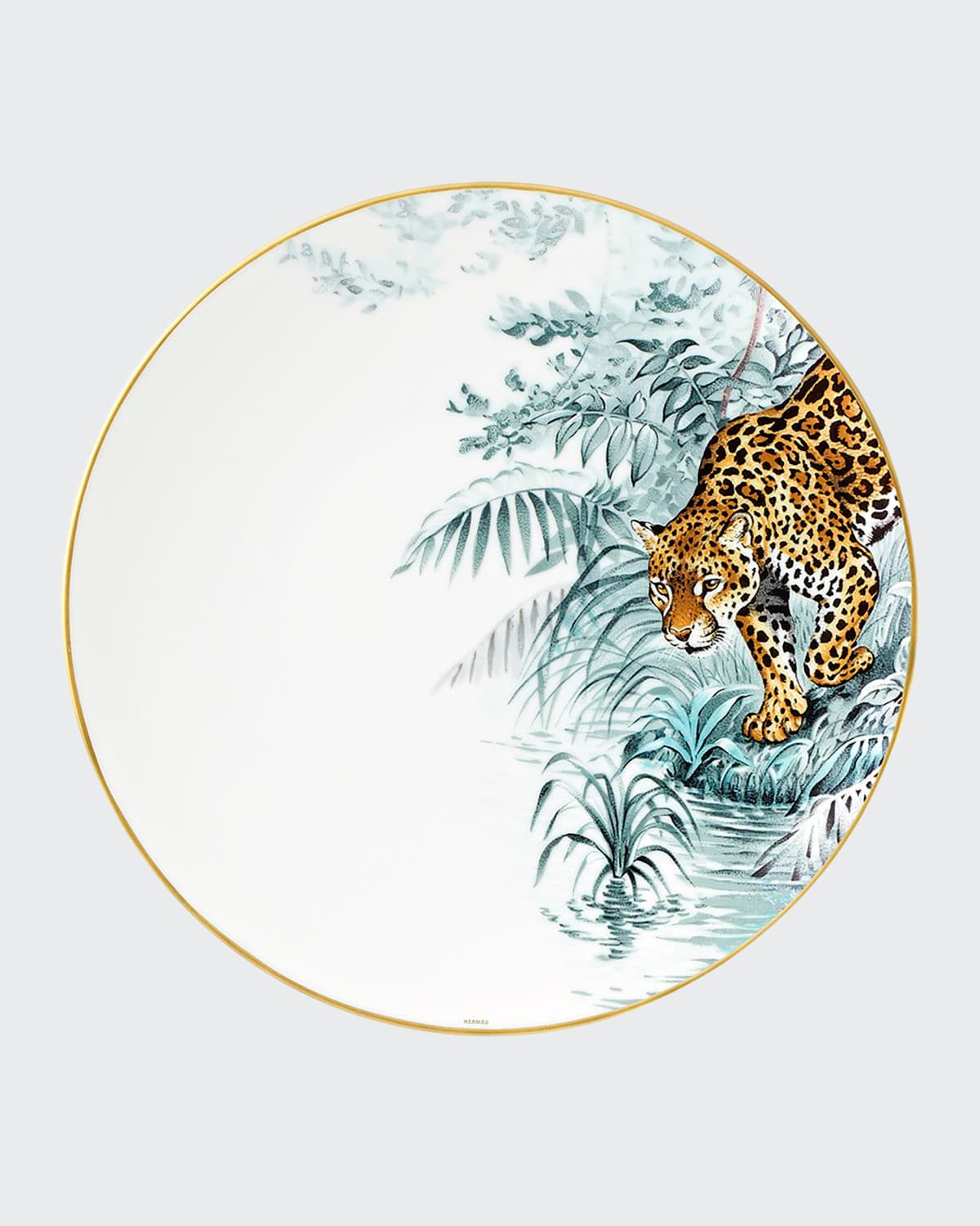 Hermès Carnets d'Equateur Jaguar Dinner Plate