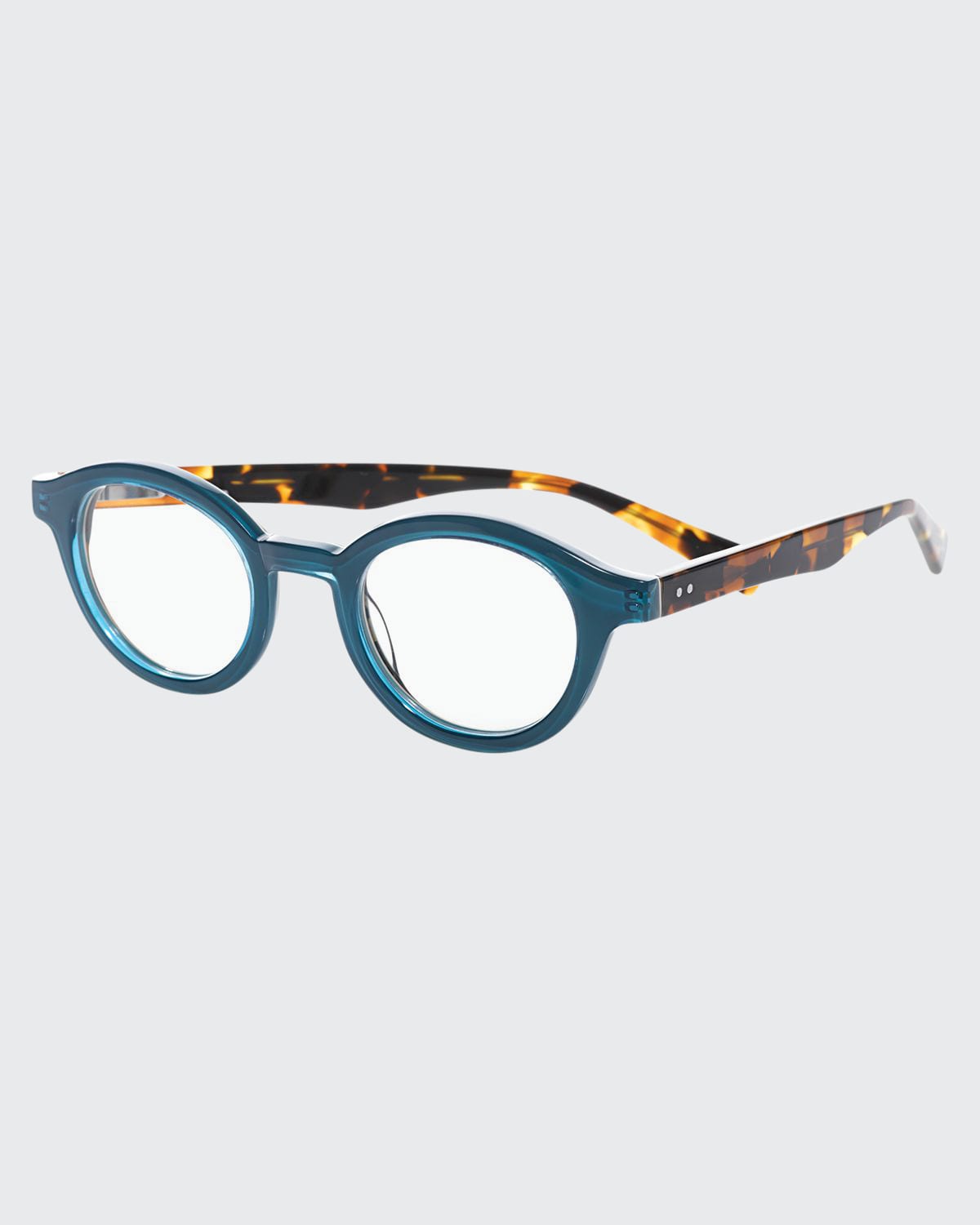 Eyebobs TV Party Round Two-Tone Readers, Blue/Tortoise