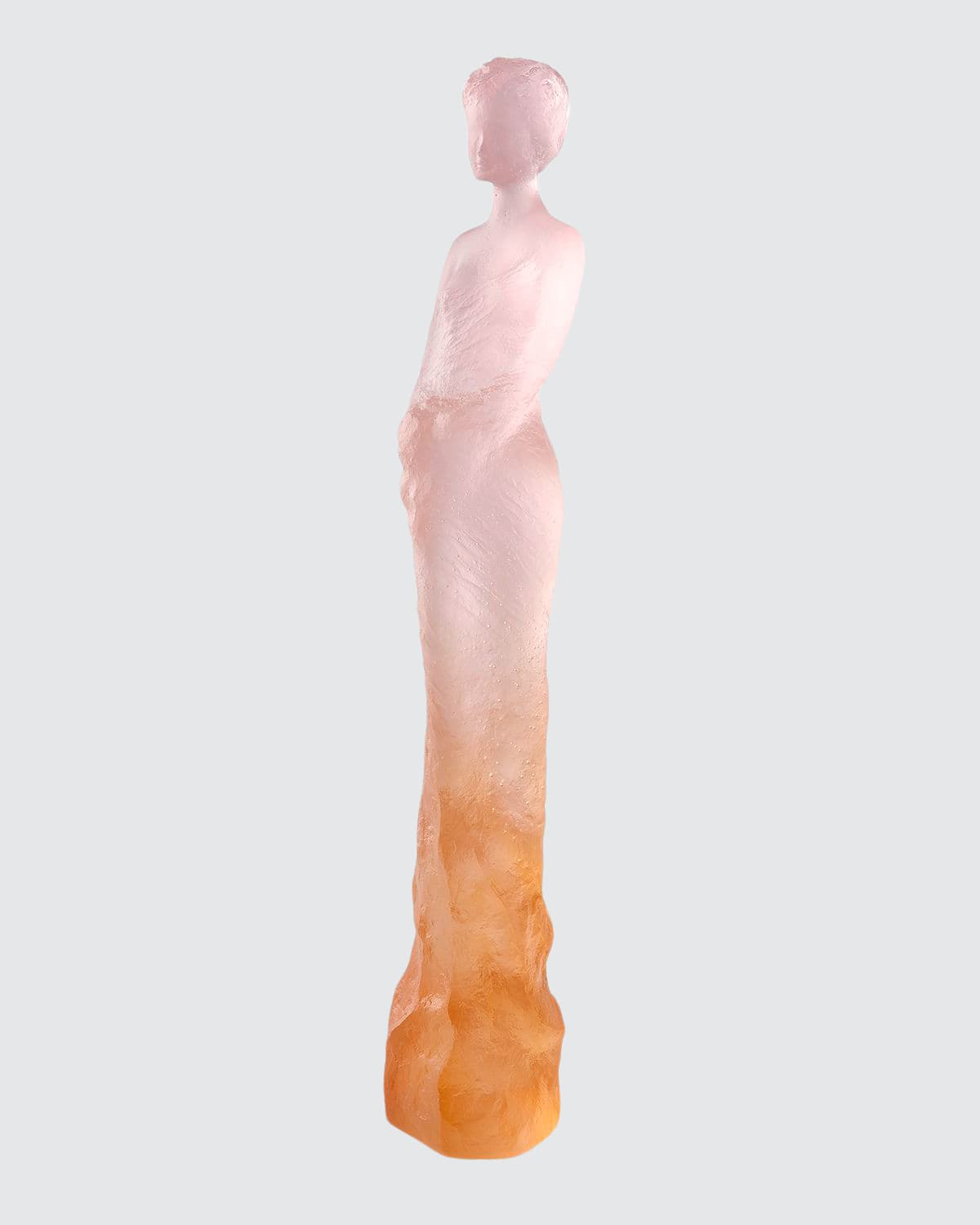 Daum Pink & Yellow Eugenie Figurine