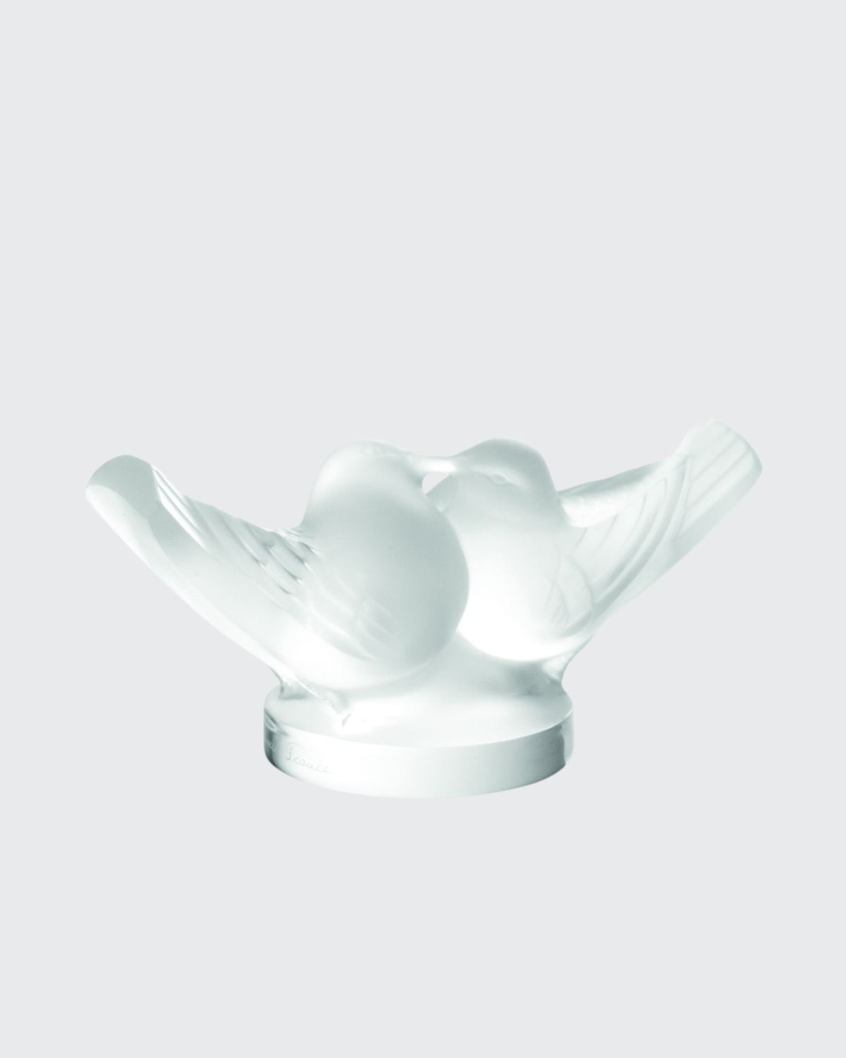 Lalique Crystal Doves Figurine