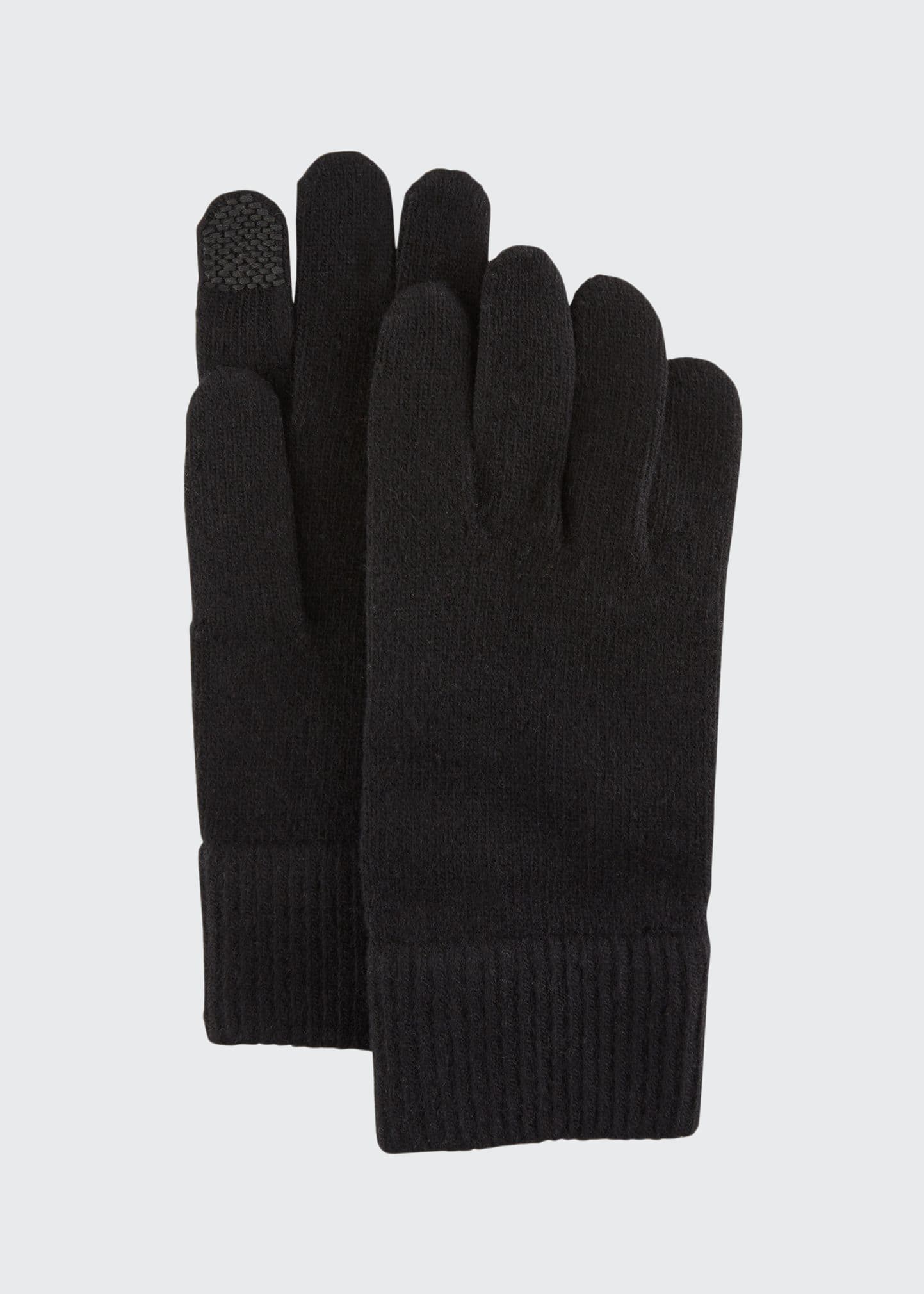 Portolano Cashmere Touchscreen Gloves In Black