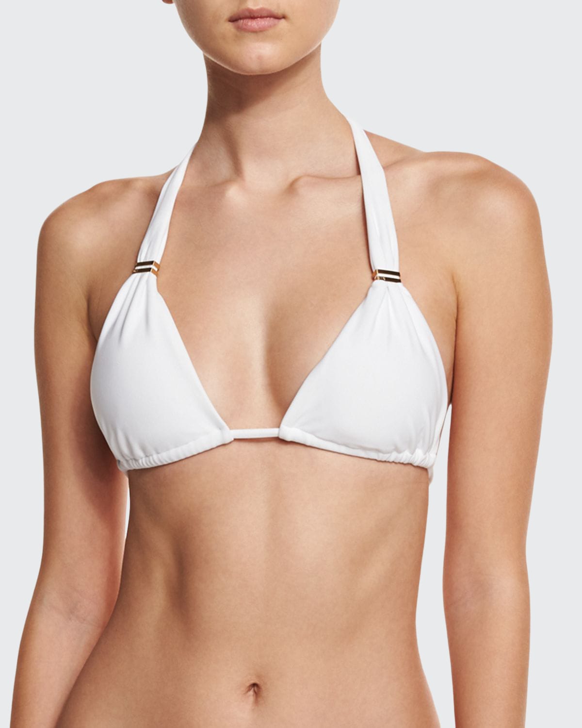 Shop Vix Bia Solid Swim Top, White (available In Extended Cup Size)