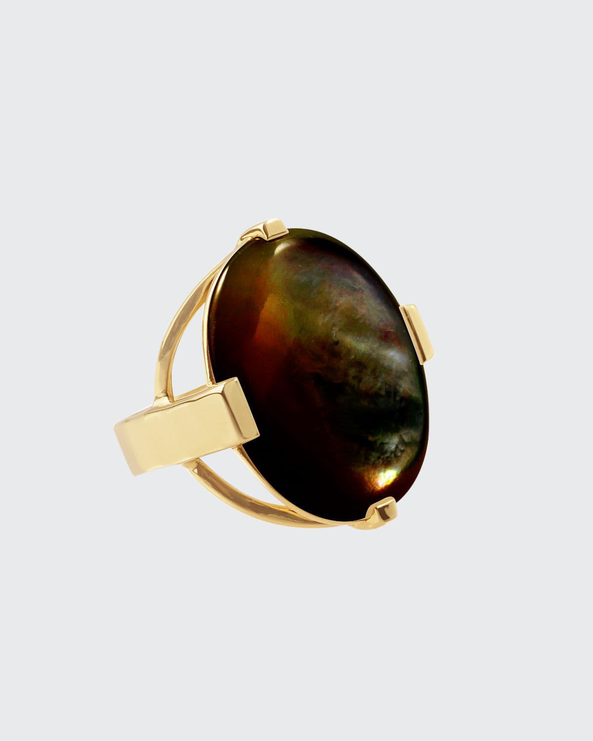 IPPOLITA 18K ROCK CANDY LARGE MOTHER-OF-PEARL OVAL RING