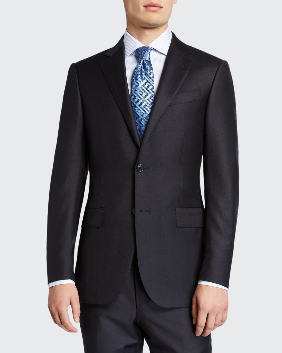 Zegna Men's Trofeo Milano Two-piece Wool Suit In Nvy Sld