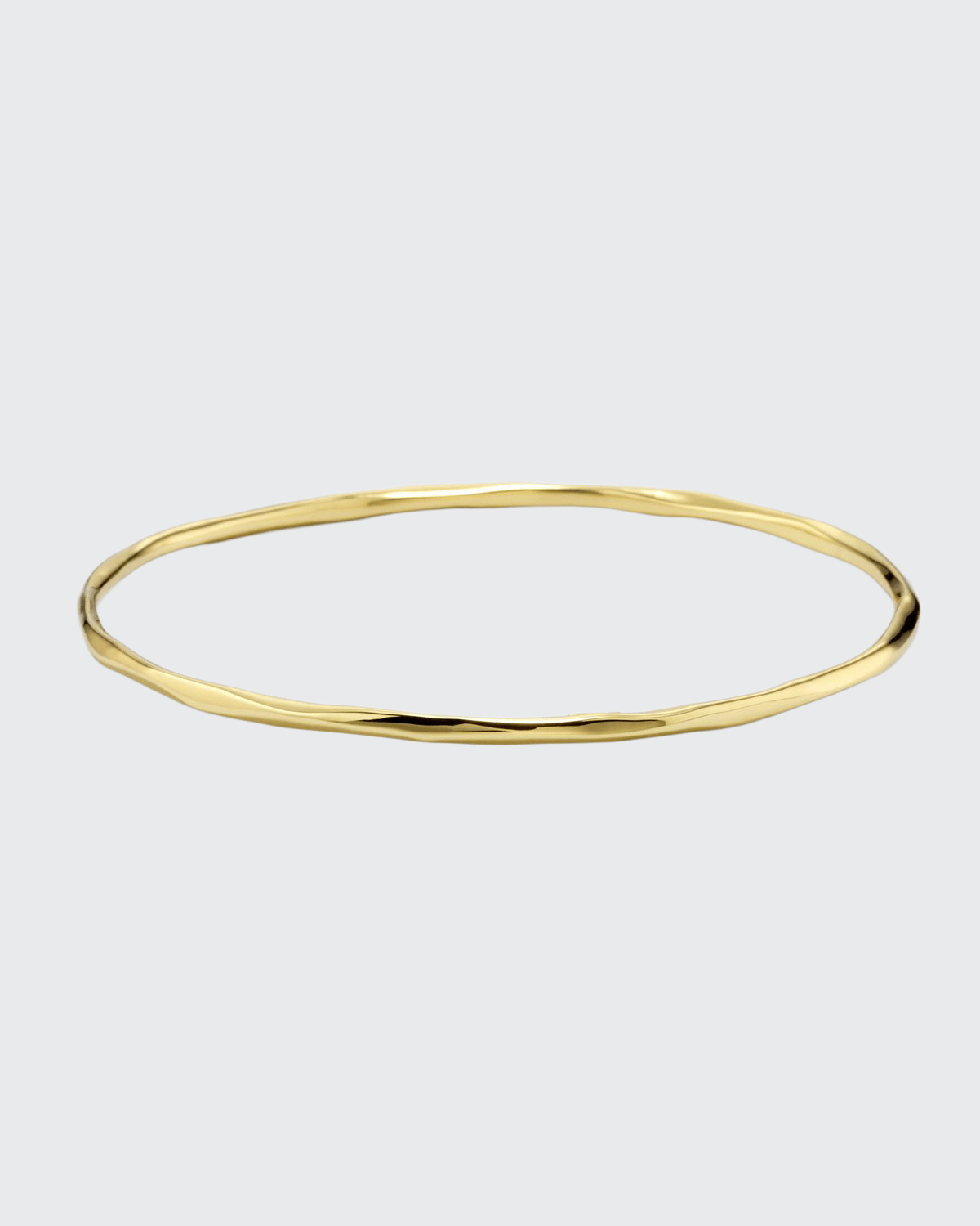 Shop Ippolita Thin Faceted Bangle In 18k Gold In Yellow Gold